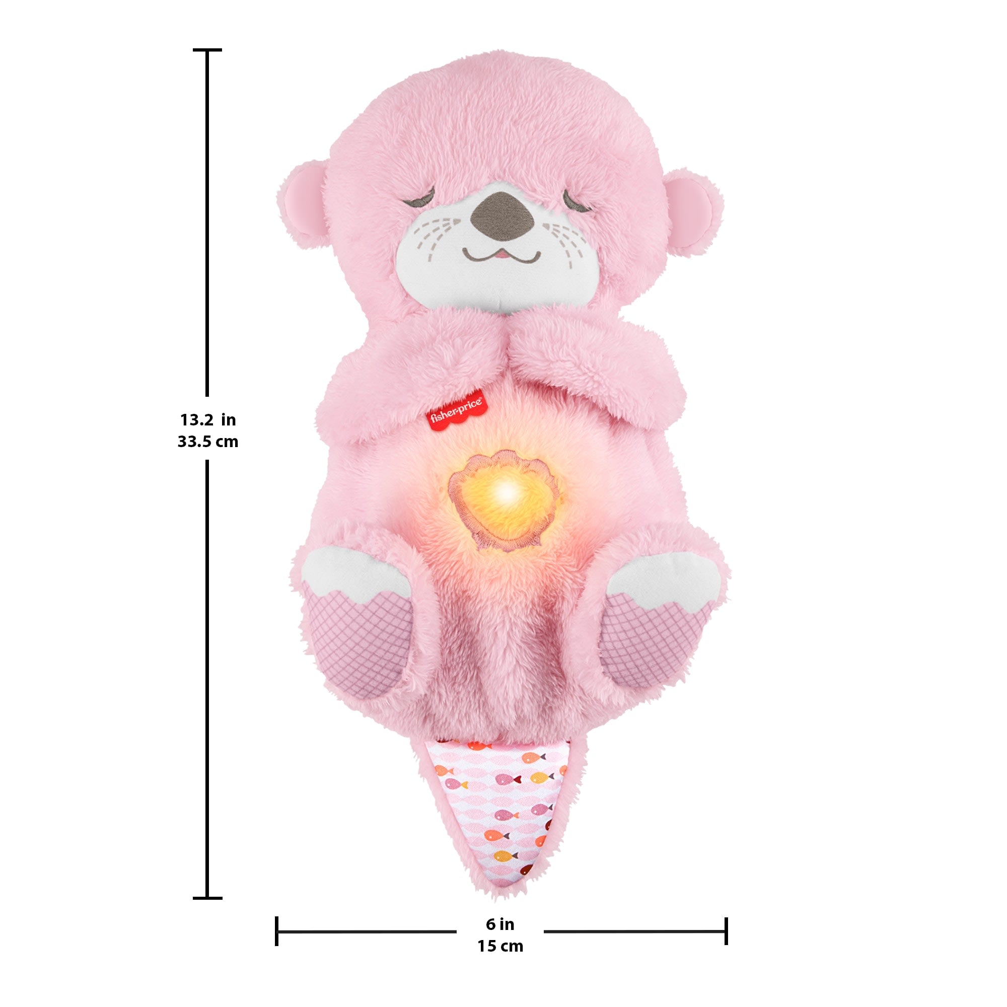 Fisher-Price Soothe 'n Snuggle Otter. Pink Plush Baby Toy. Sound Machine With Breathing Motion - Image 6