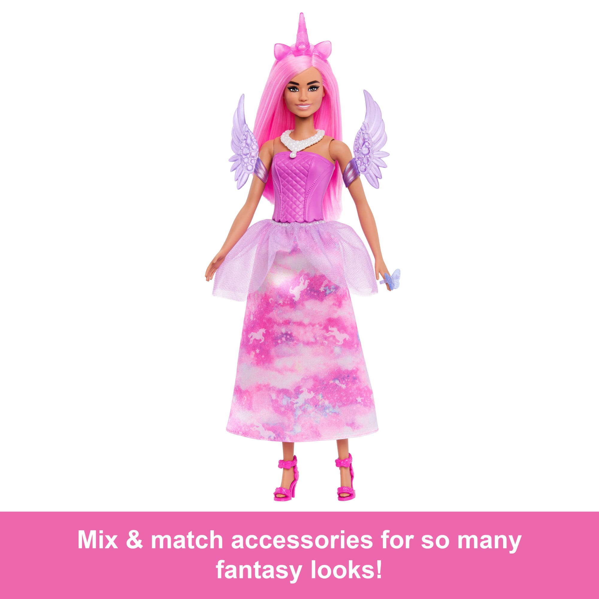 Barbie Advent Calendar With Fashion Doll & 24 Surprise Toy Accessories including Unicorn & Pets - Image 2