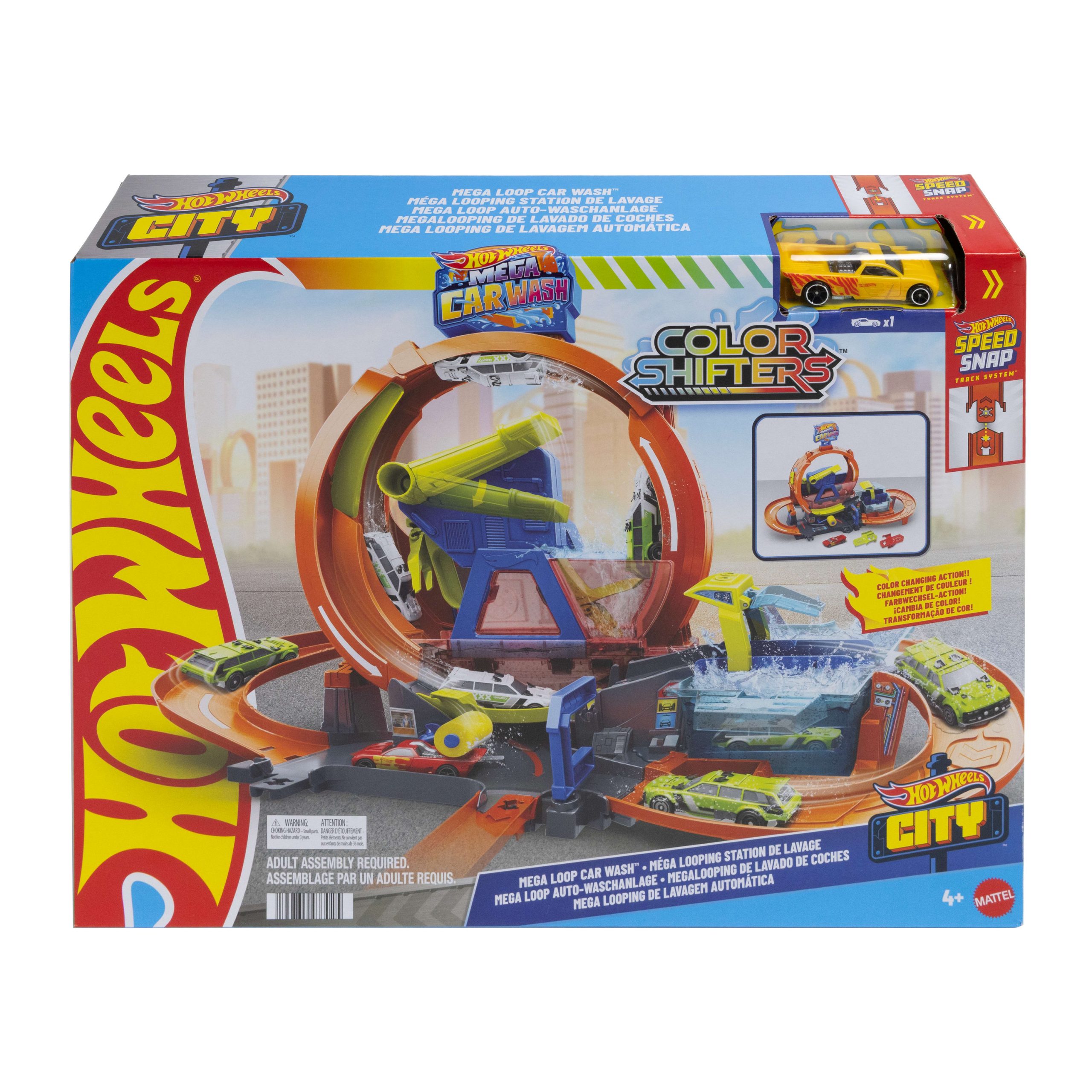 Hot Wheels City MEGA Loop Car Wash Playset & 1 Hot Wheels Color Shifters in 1:64 Scale - Image 6