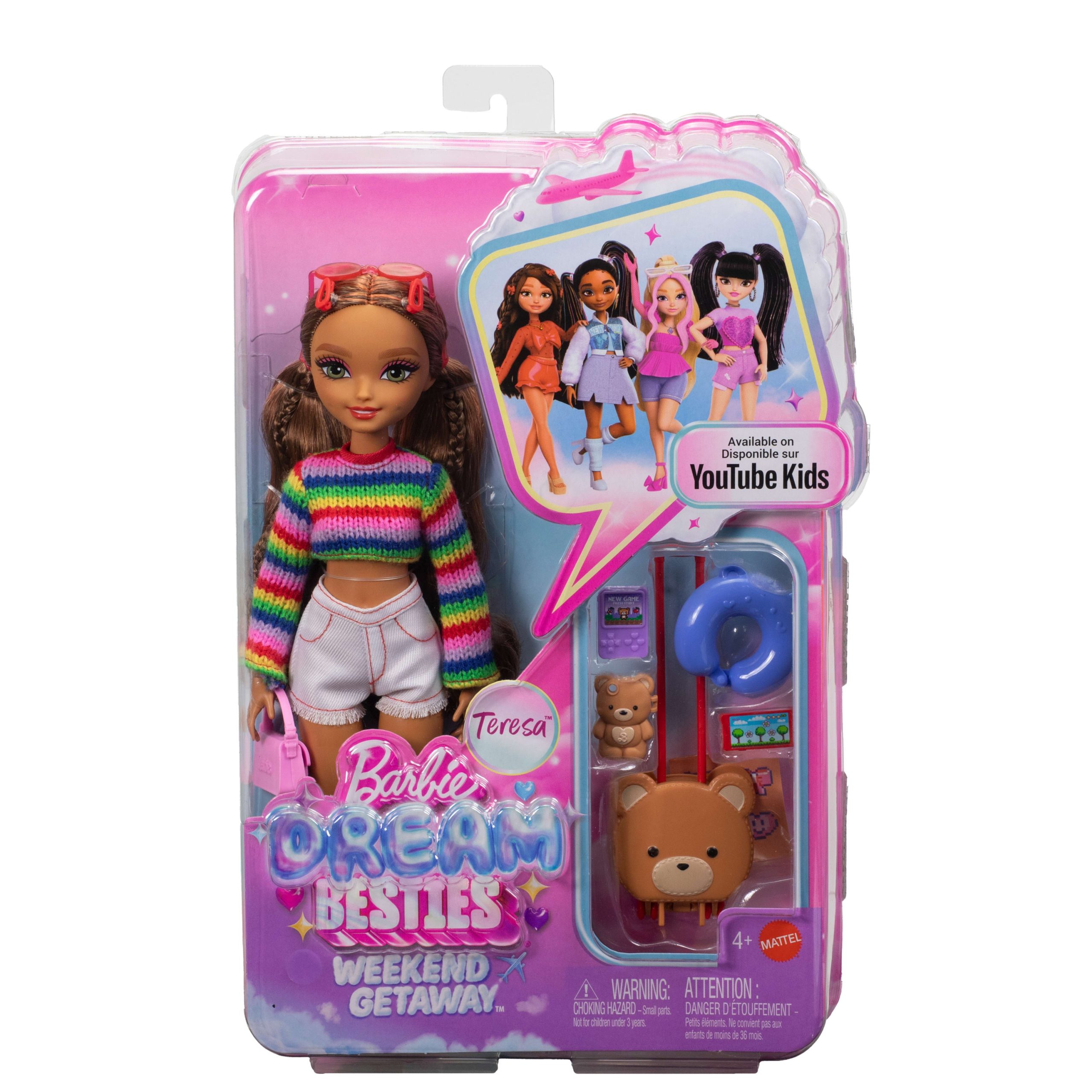 Barbie Dream Besties Weekend Getaway Teresa Fashion Doll With 7 Travel Themed Accessories - Image 5