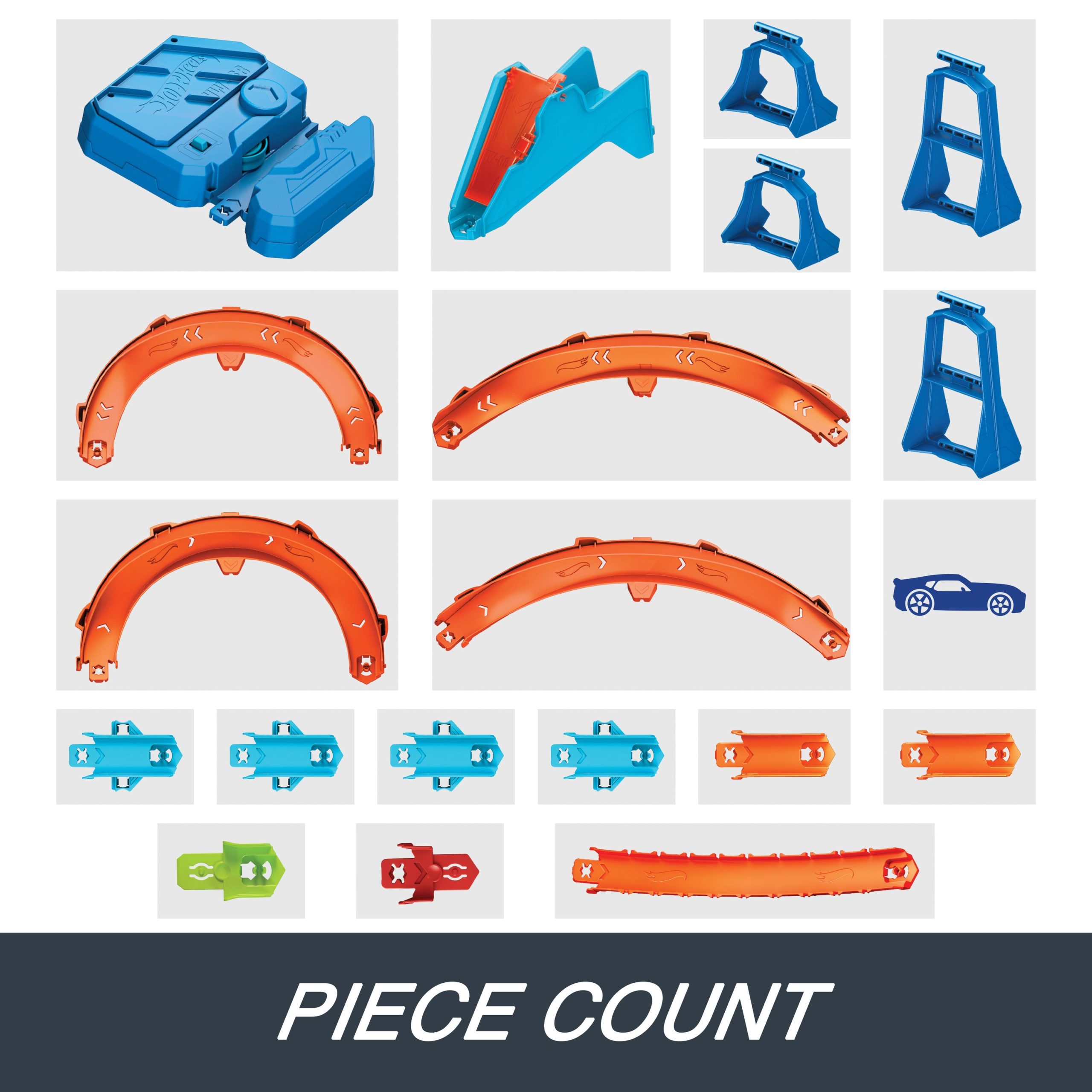 Hot Wheels Track Creator Boosted Jump Speedway Set With 1:64 Scale Toy Car & Motorized Booster - Image 5
