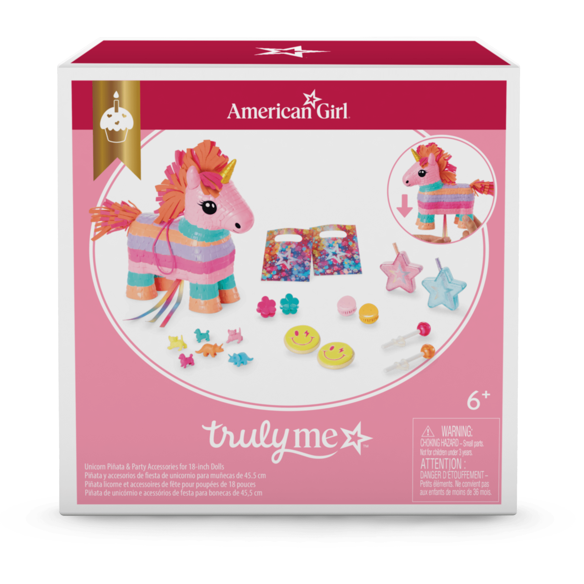 Unicorn Piñata & Party Accessories for 18-inch Dolls - Image 12