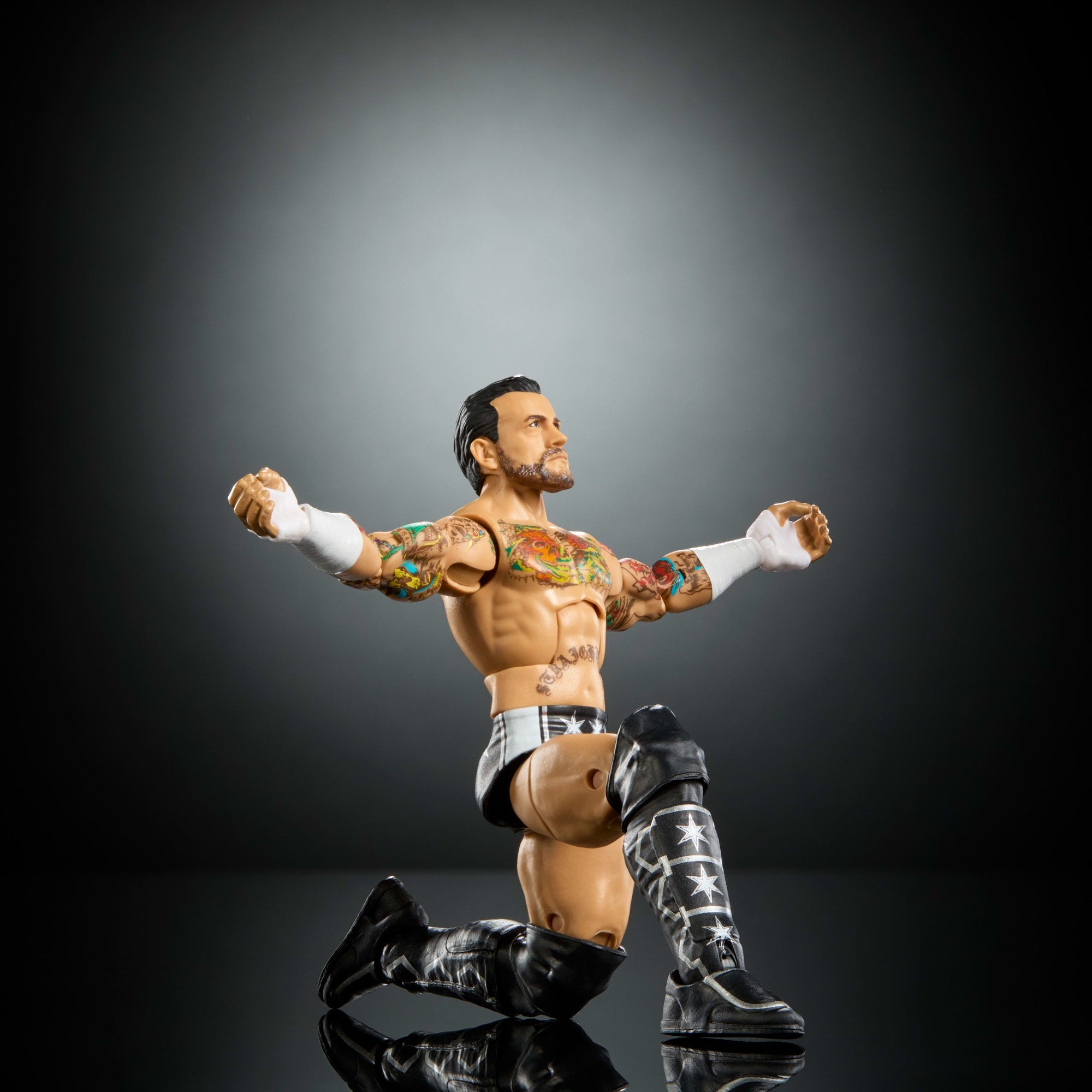 WWE Elite Cm Punk Action Figure. Series #124 Set. 6-Inch Collectible With Articulation & Accessories - Image 4