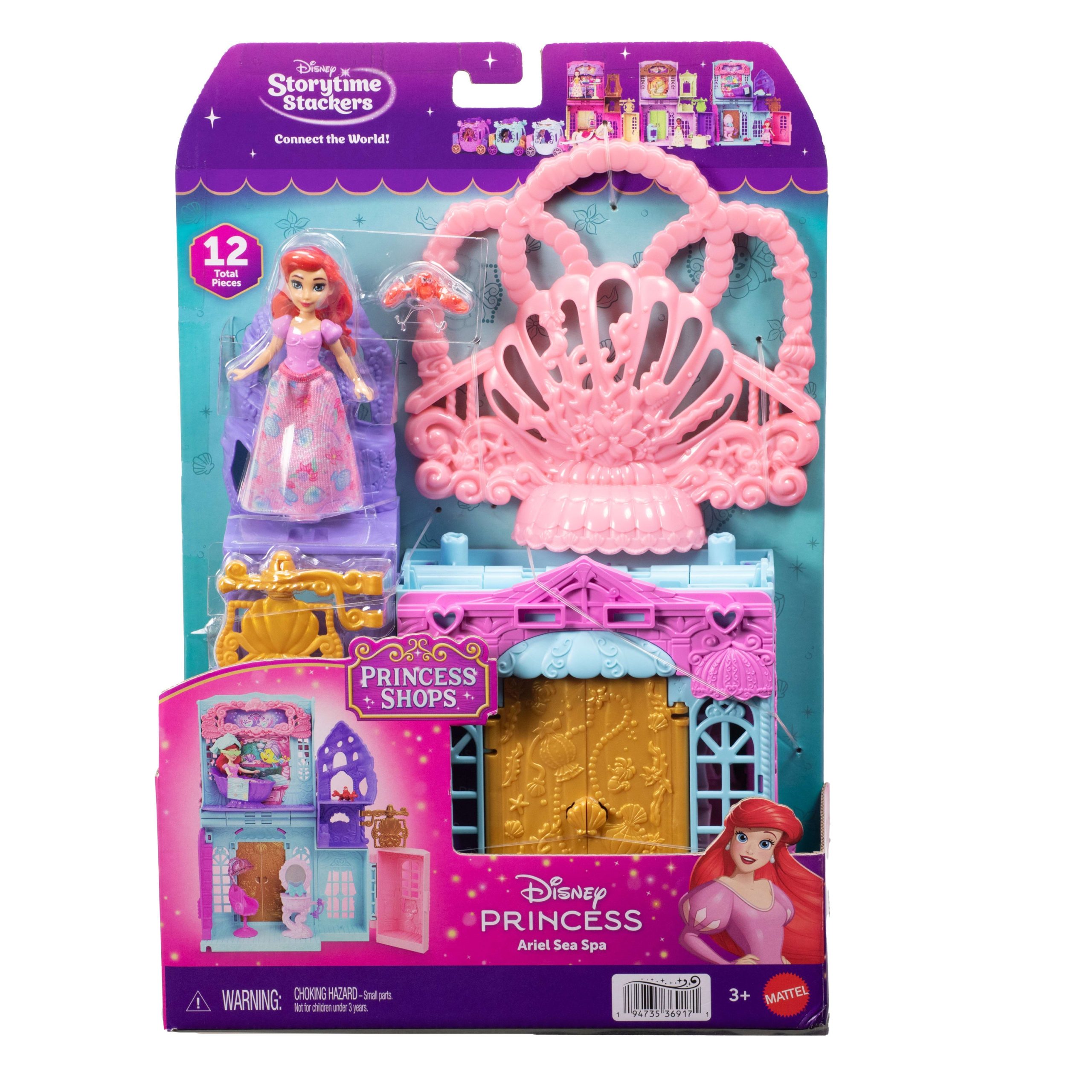Disney Princess Ariel Sea Spa Shop Small Doll Playset With Friend. Furniture & Accessories - Image 6