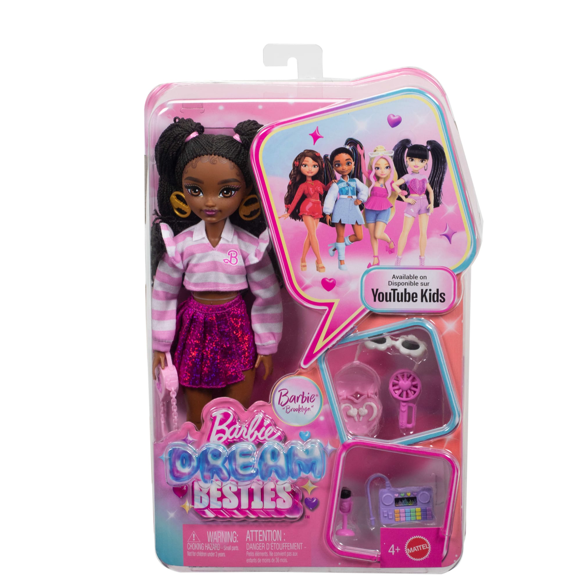 Barbie Dream Besties Barbie Brooklyn Doll & Accessories. Posable Fashion Doll & Themed Pieces - Image 6