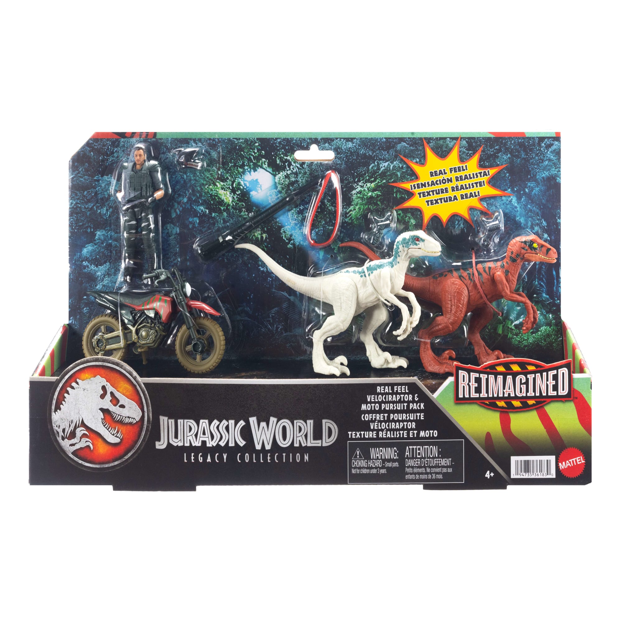Jurassic World Reimagined Motorcycle. Owen Grady & Raptors & Tools Retro Pack. Fallen Kingdom Toy - Image 6