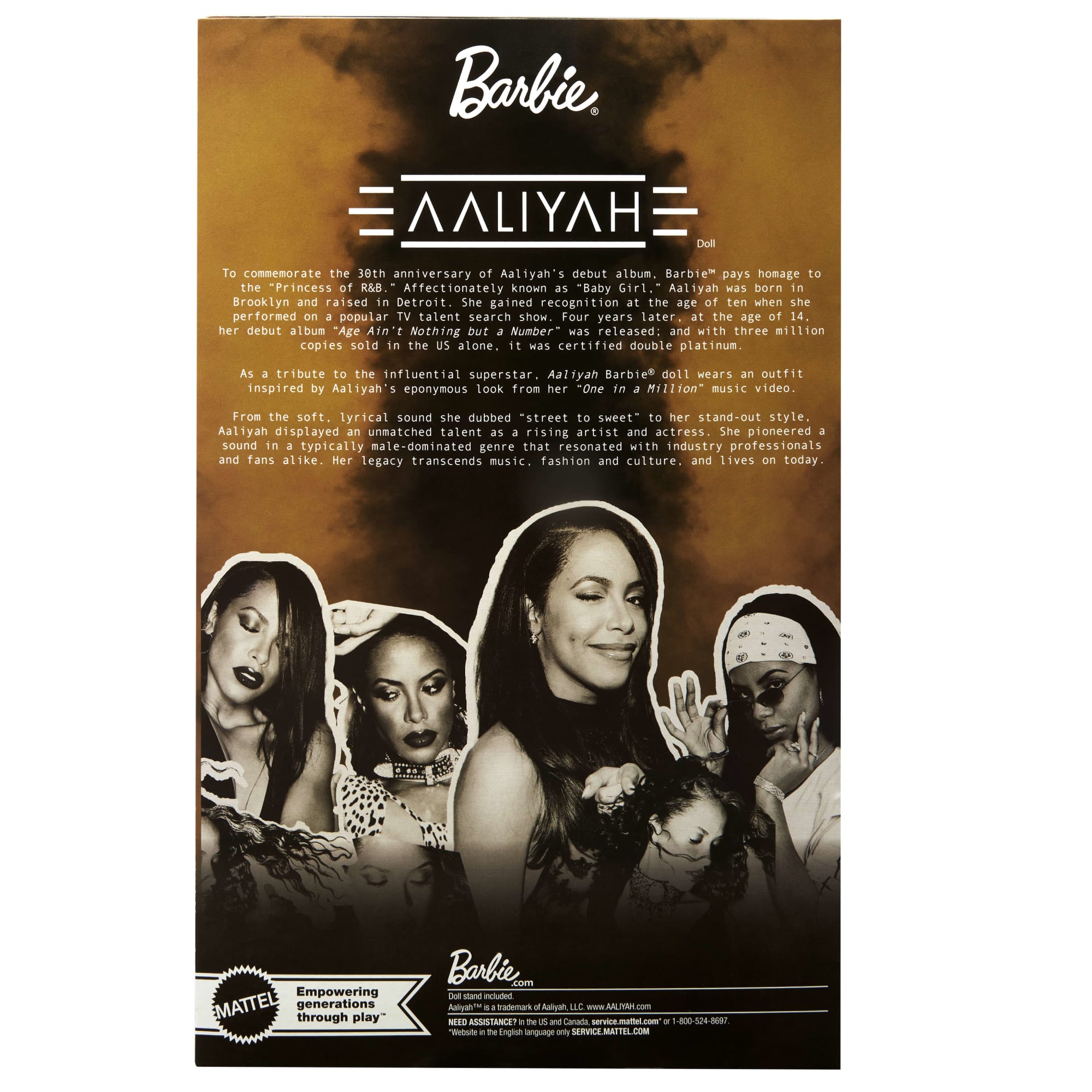 Barbie-Poupée Signature Aaliyah de Collection-Avec Tenue en Similicuir - Image 6