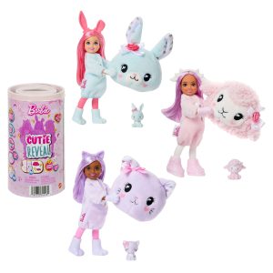 Barbie Cutie Reveal Cuddly Series Chelsea Small Dolls & Accessories. 6 Surprises