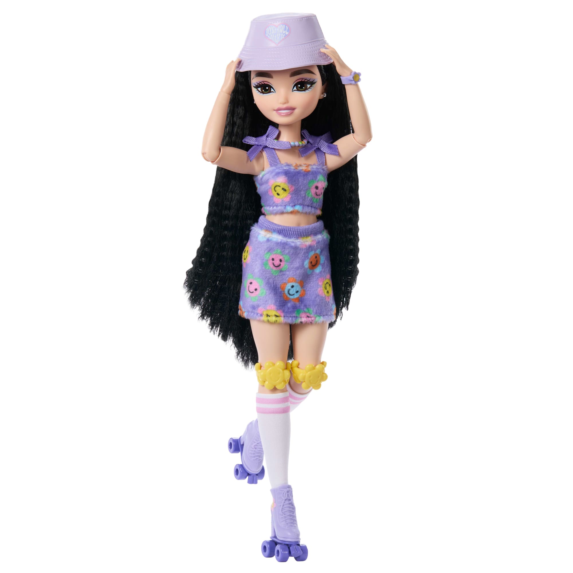 Dream Besties Barbie Renee Roller Skating Fashion Doll With 12 Video & Food Themed Accessories - Image 3