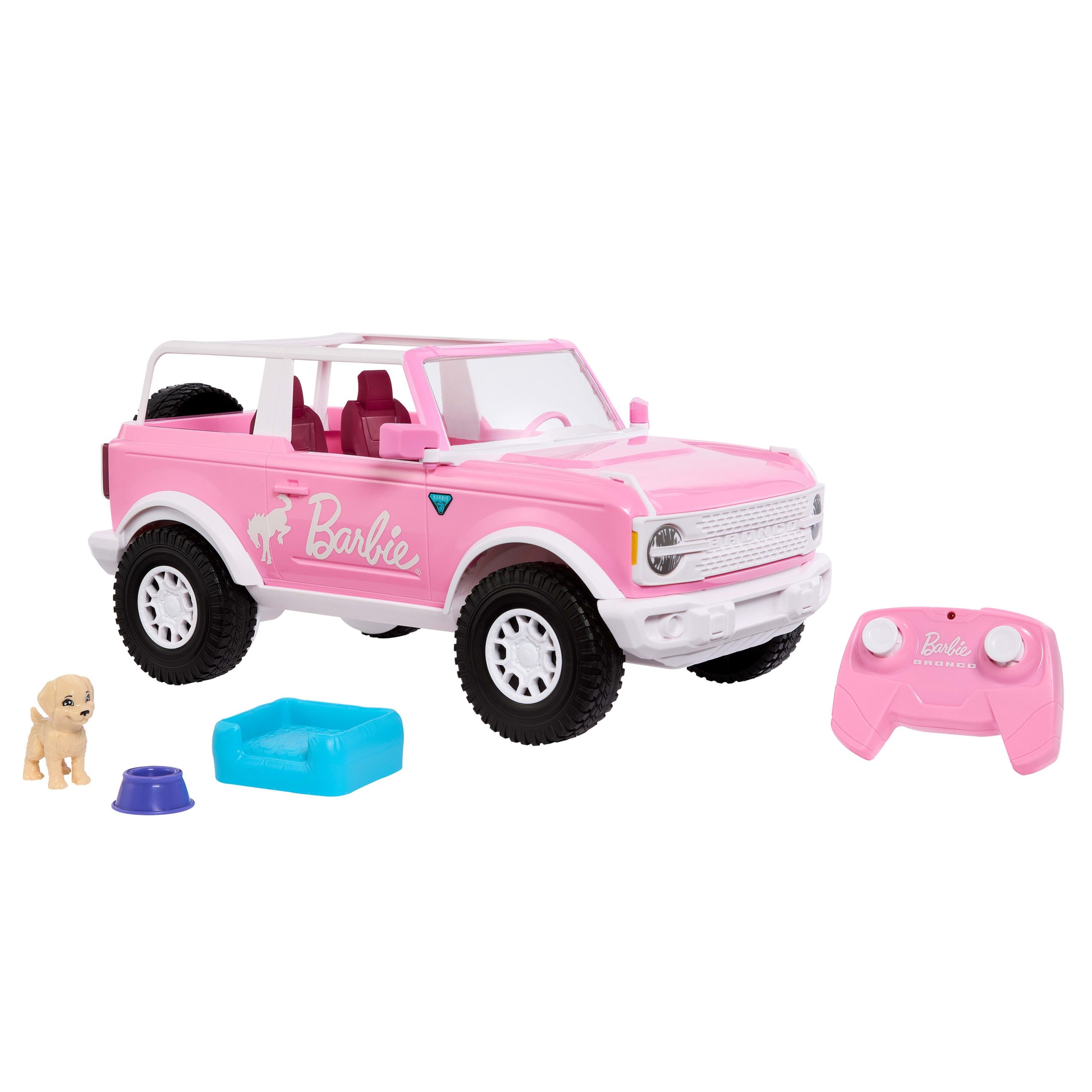 Hot Wheels RC Barbie Ford Bronco RC. Battery-Powered Remote-Control Toy Car With Accessories