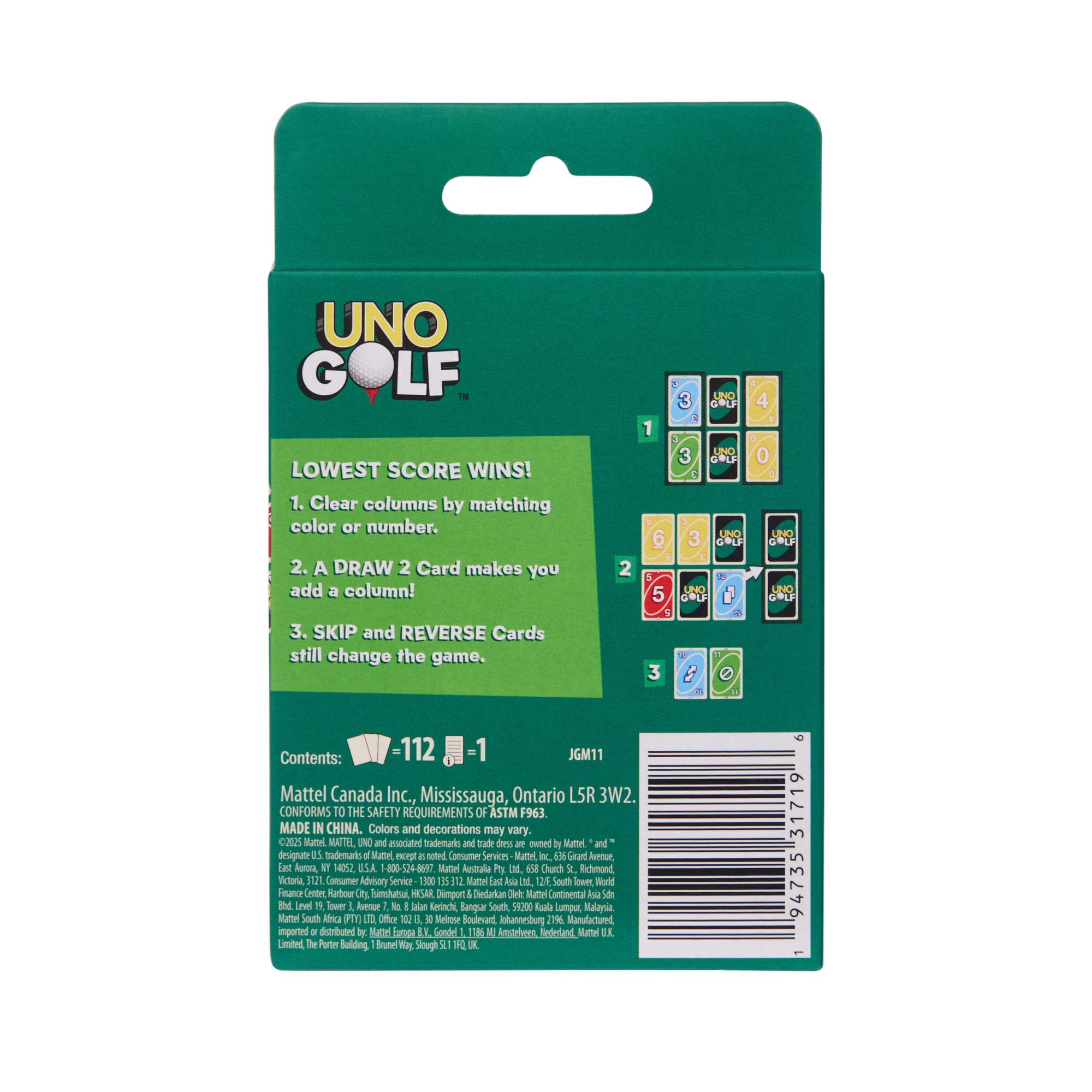 UNO Golf Card Game For Kid. Adult & Family Nights. Parties & Travel. Includes 112 Cards - Image 6