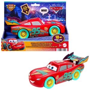 Disney Pixar Cars Véhicule Flash Mcqueen Race To Celebrate Sons et Lumières