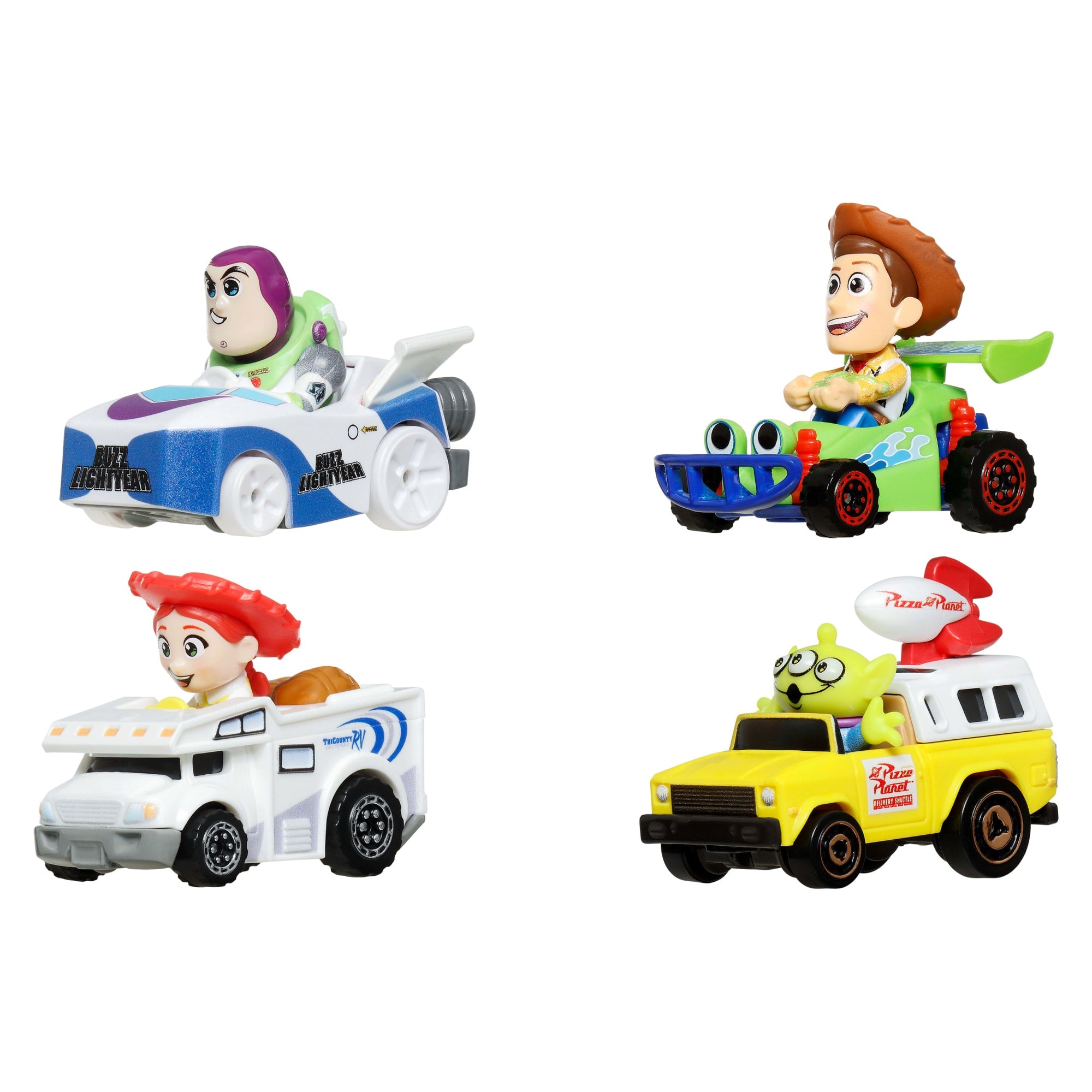 Hot Wheels Racerverse. Set Of 4 Die-Cast Hot Wheels Cars With Pop Culture Characters As Drivers