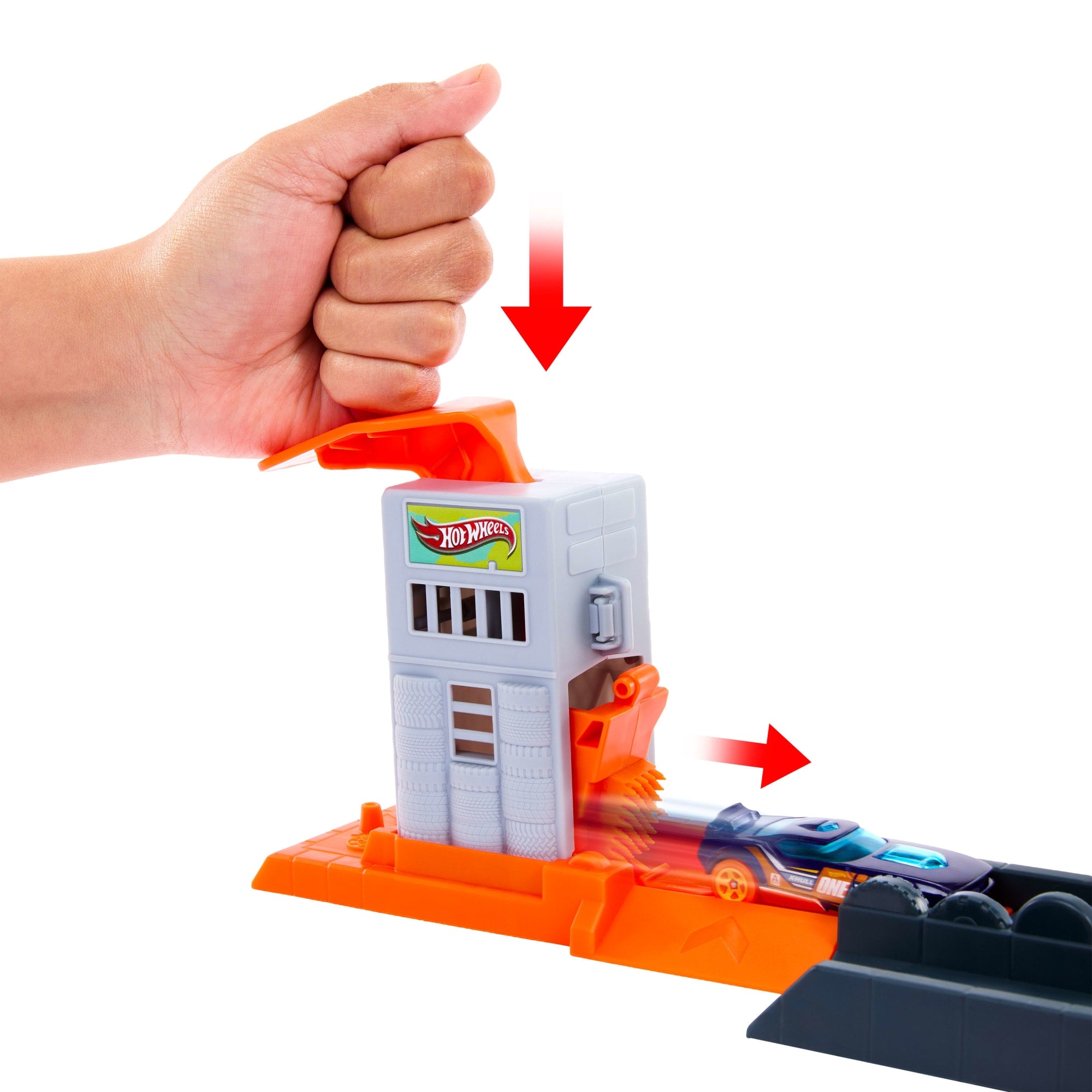 Hot Wheels City Gorilla Slam Attack Playset & Toy Car. Multiple Ways To Play. Speed Snap Track - Image 2