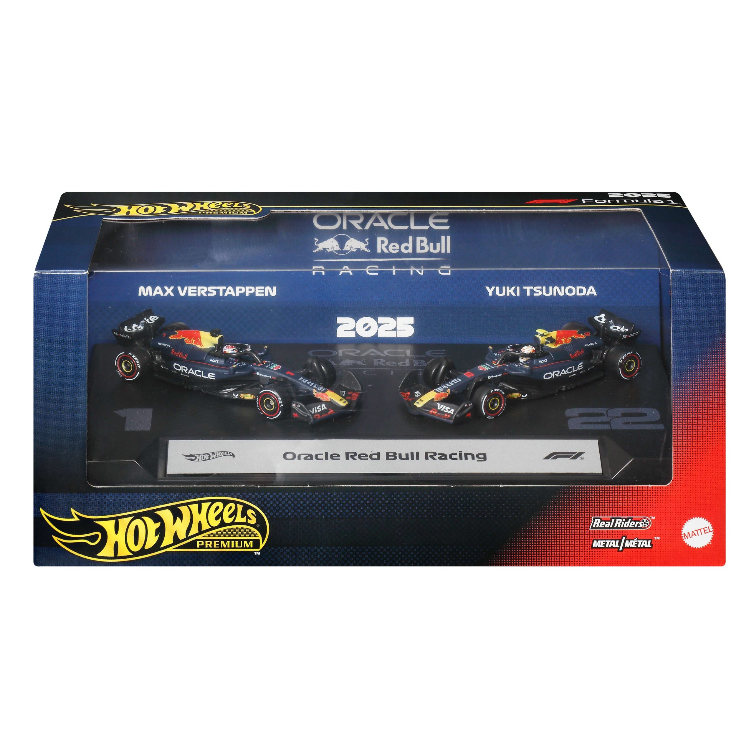 Hot Wheels Premium Formula 1 2-Pack Of Toy Cars. Oracle Red Bull Racing: Verstappen & Tsunoda - Image 6