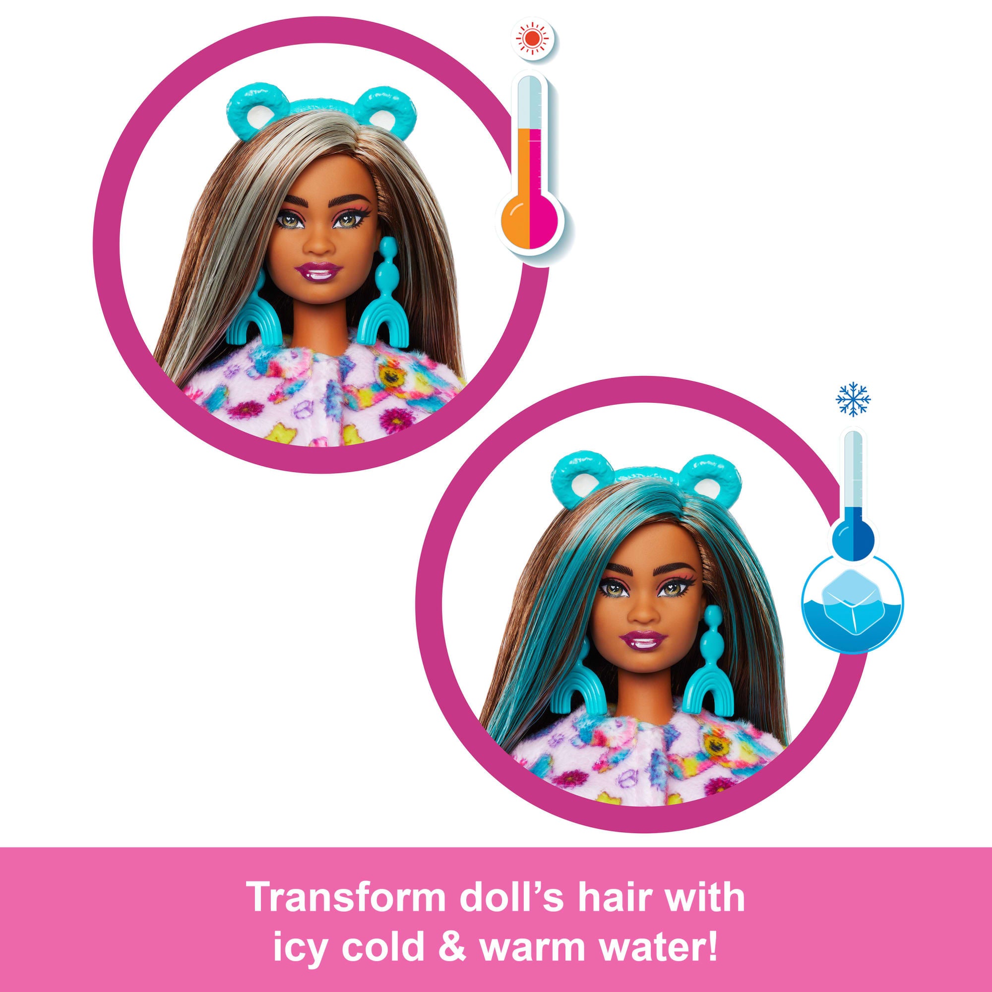 Barbie Cutie Reveal Care Bears Doll & Accessories. Series 2 Good Vibes Bear With 10 Surprises - Image 3