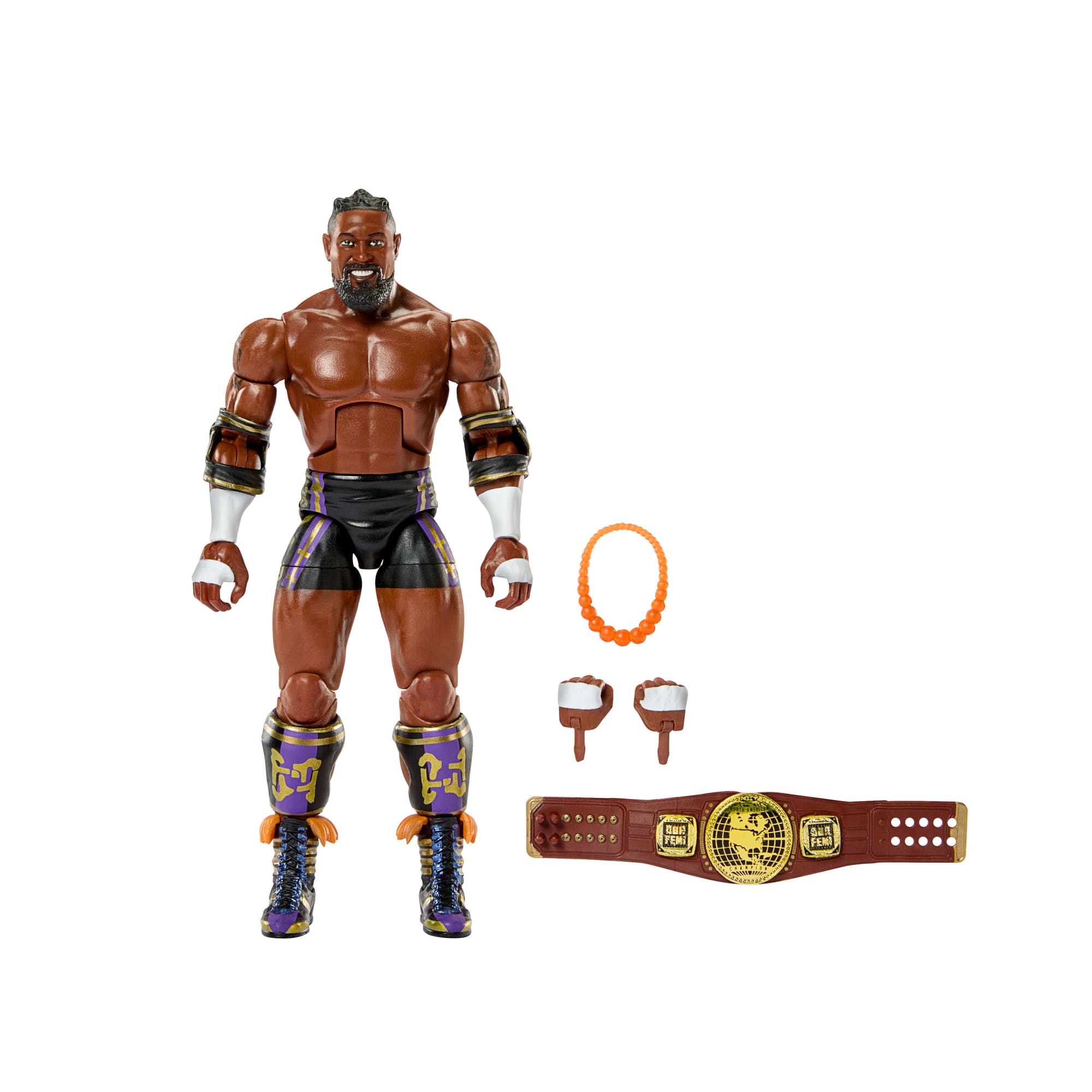 WWE Elite Oba Femi Action Figure. Series #121Set. 6-Inch Collectible With Accessories
