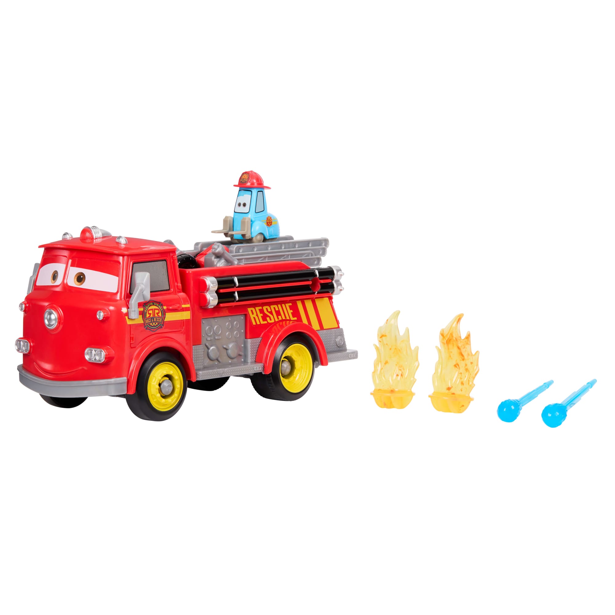 Disney And Pixar Cars Radiator Springs Race & Rescue Fire Fighting Red & Guido & Accessories - Image 4