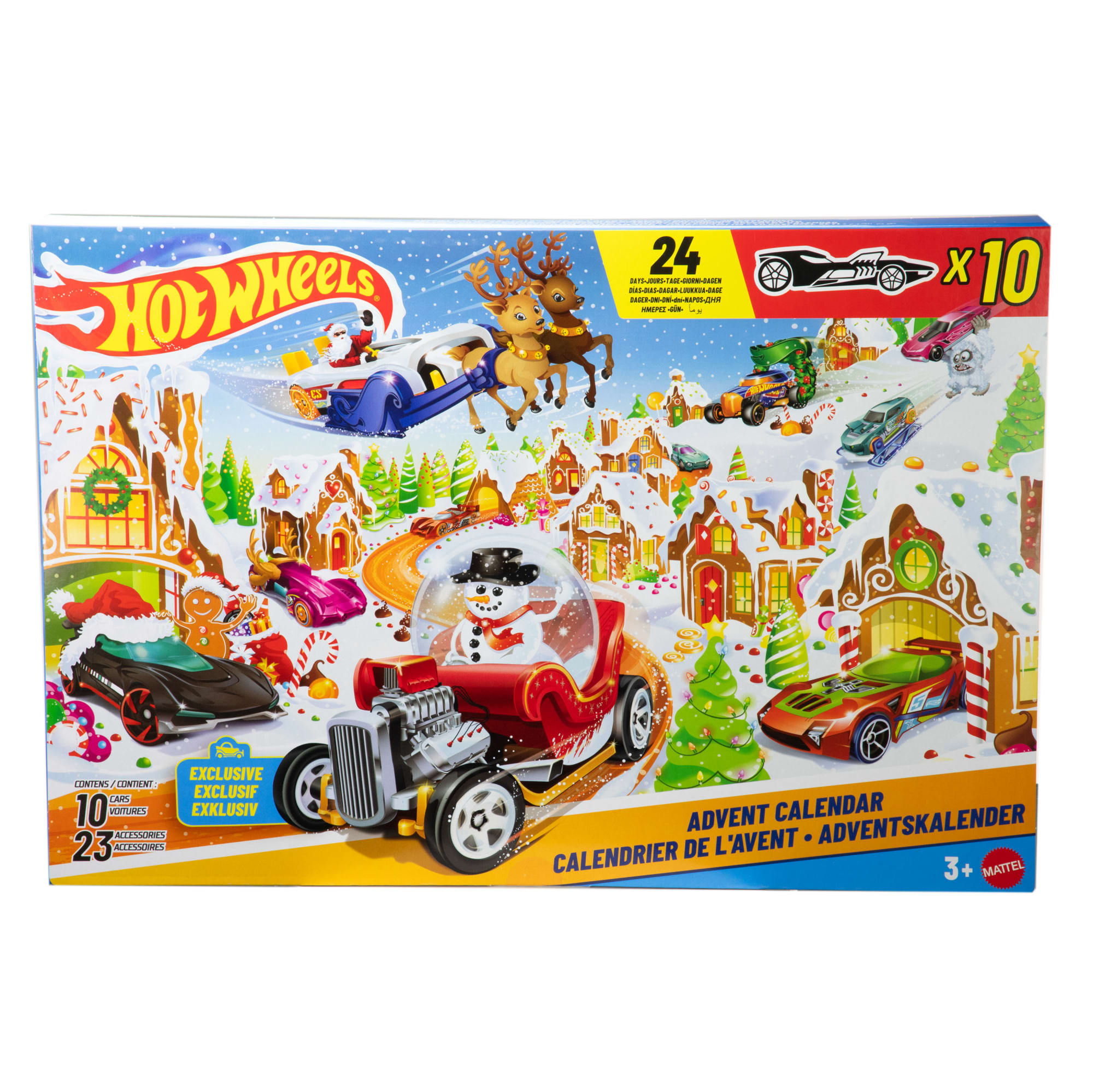 Hot Wheels 2025 Advent Calendar With 10 Toy Vehicles in 1:64 Scale & 24 Accessories - Image 5