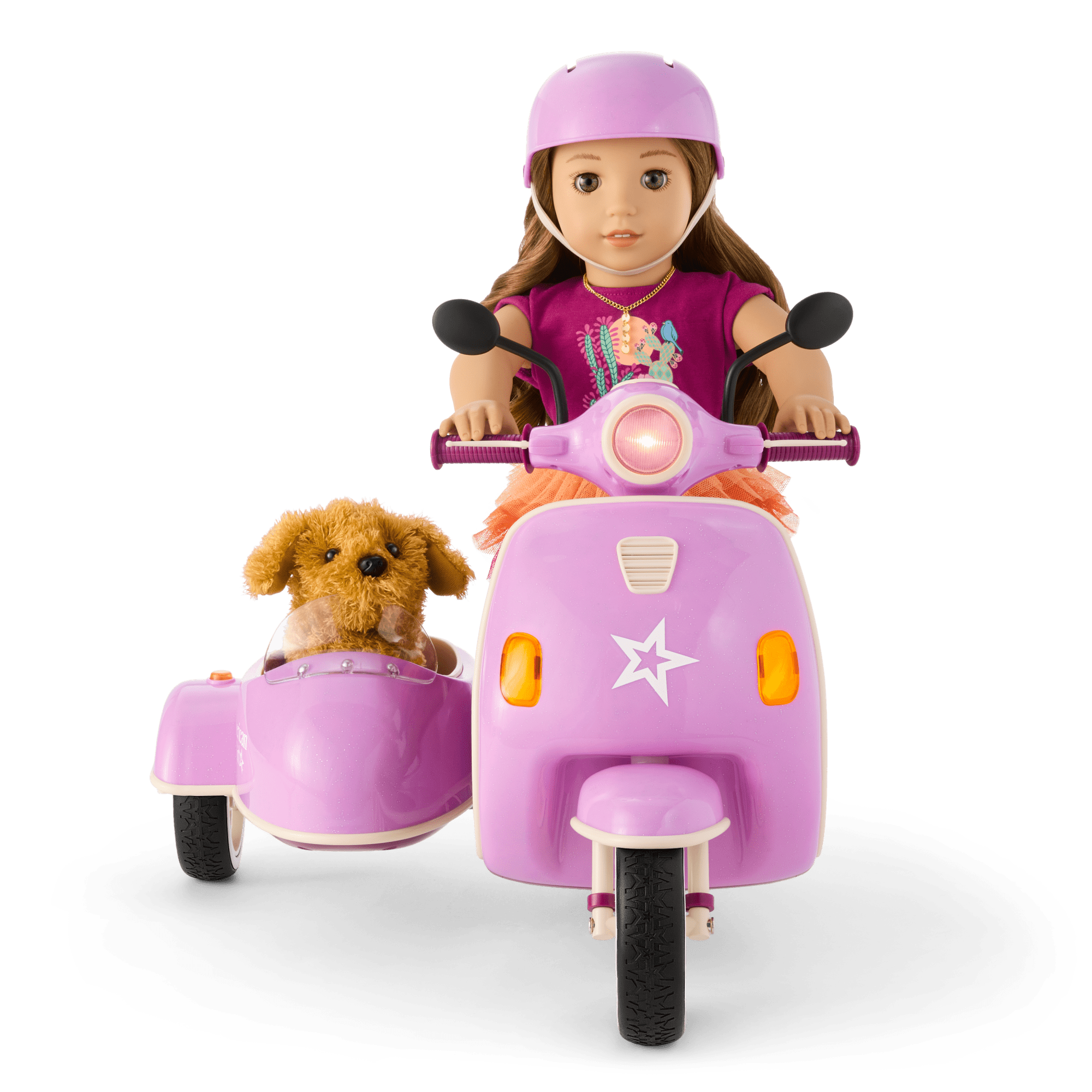 Hit the Road Scooter & Sidecar for 18-inch Dolls - Image 2