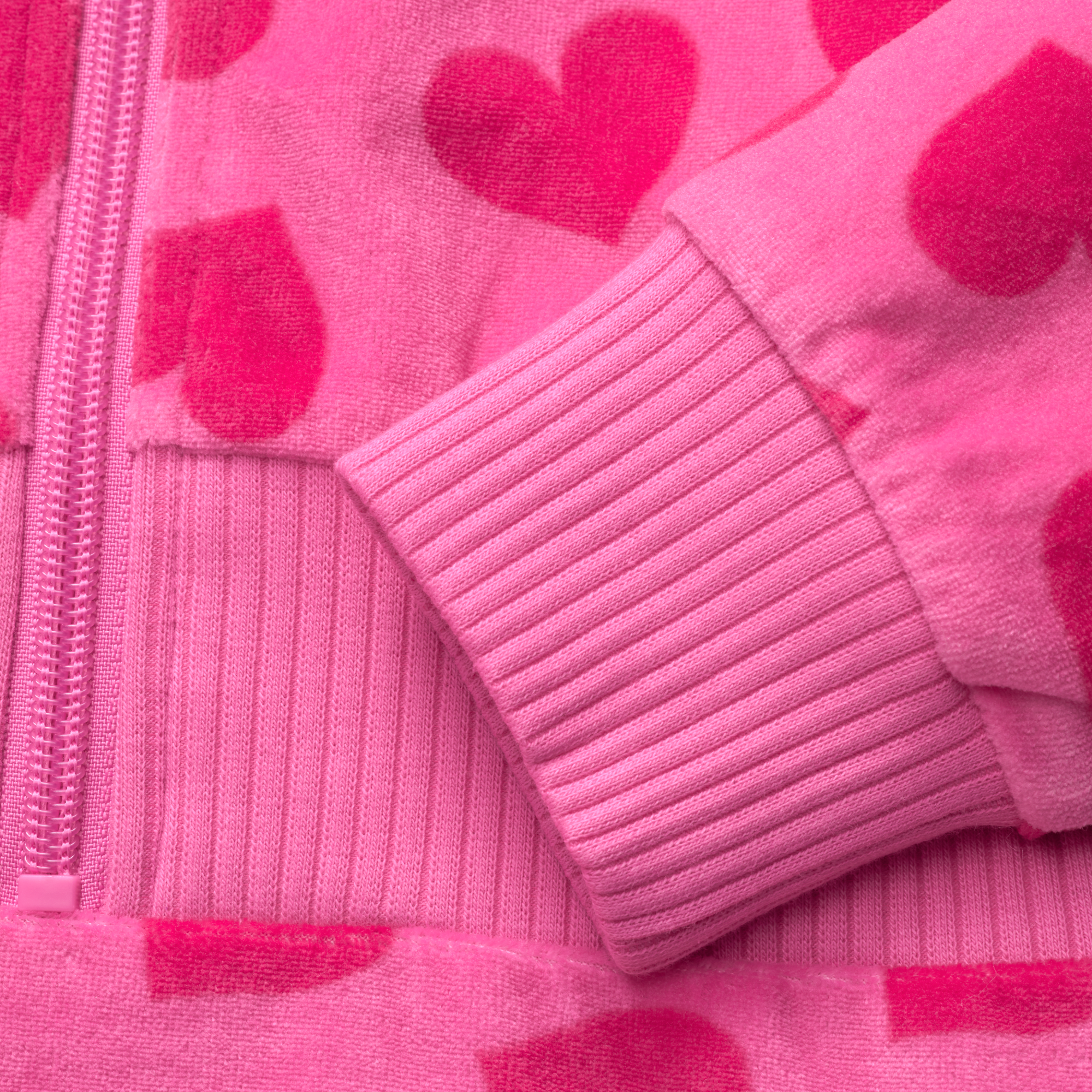 Pink Hearts Hoodie Dress for Girls - Image 8
