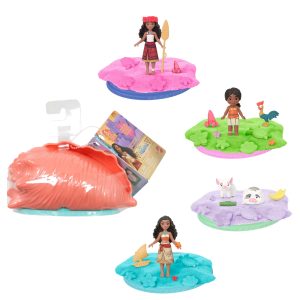 Disney Moana Shell Reveal Small Doll Or Figures. Moldable Sand & Accessories (Characters May Vary)