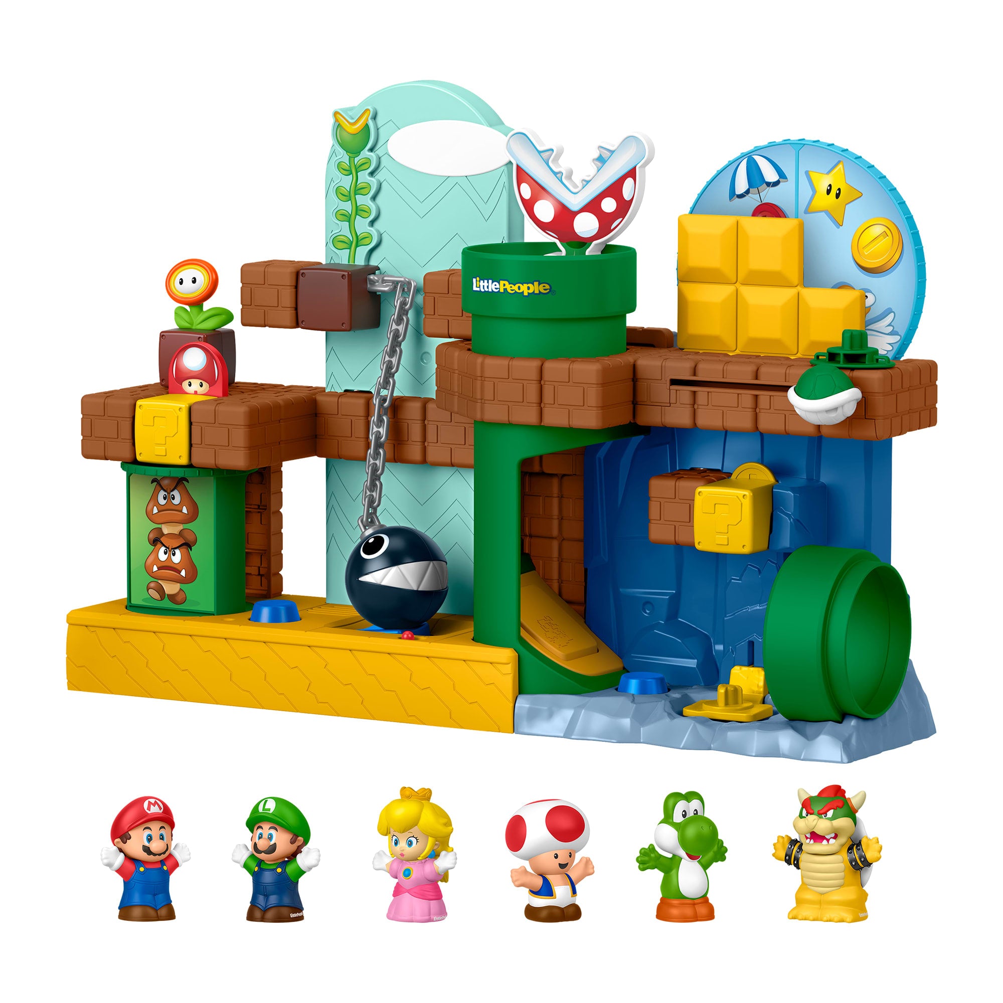 Coffret de Jeu Aventures de Mario My Mario Little People de Fisher-Price Avec 6 Figurines Pour Le Jeu Musical des Tout-Petits