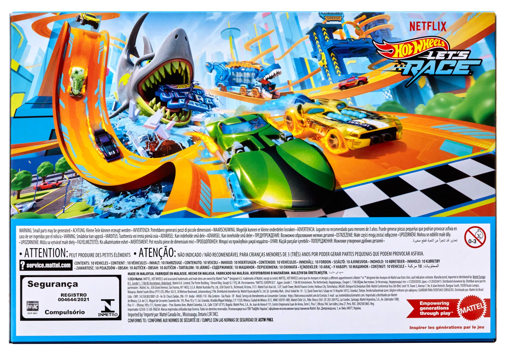 Hot Wheels Let's Race 10-Pack Of 1:64 Scale Toy Cars & Trucks From Netflix Show - Image 2