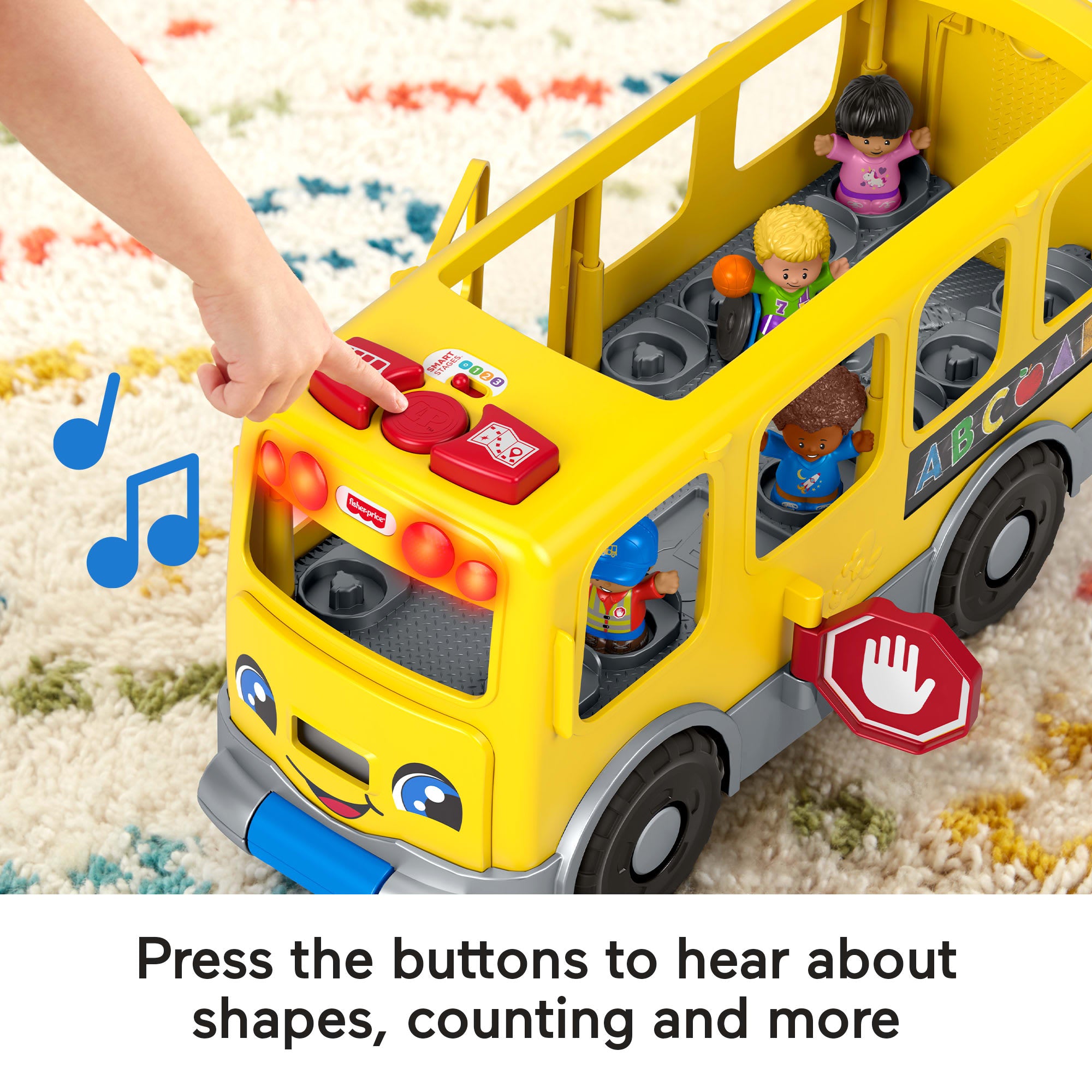 Fisher-Price Little People Big Yellow School Bus. Musical Pull Toy - Image 3