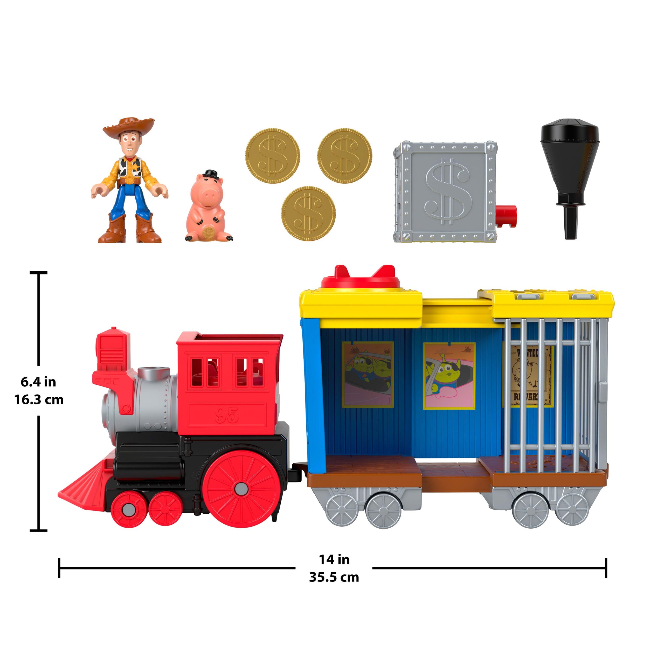 Imaginext Toy Story Woody's Round Up Train Toy Vehicle With Lights & Sounds. Figures - Image 6
