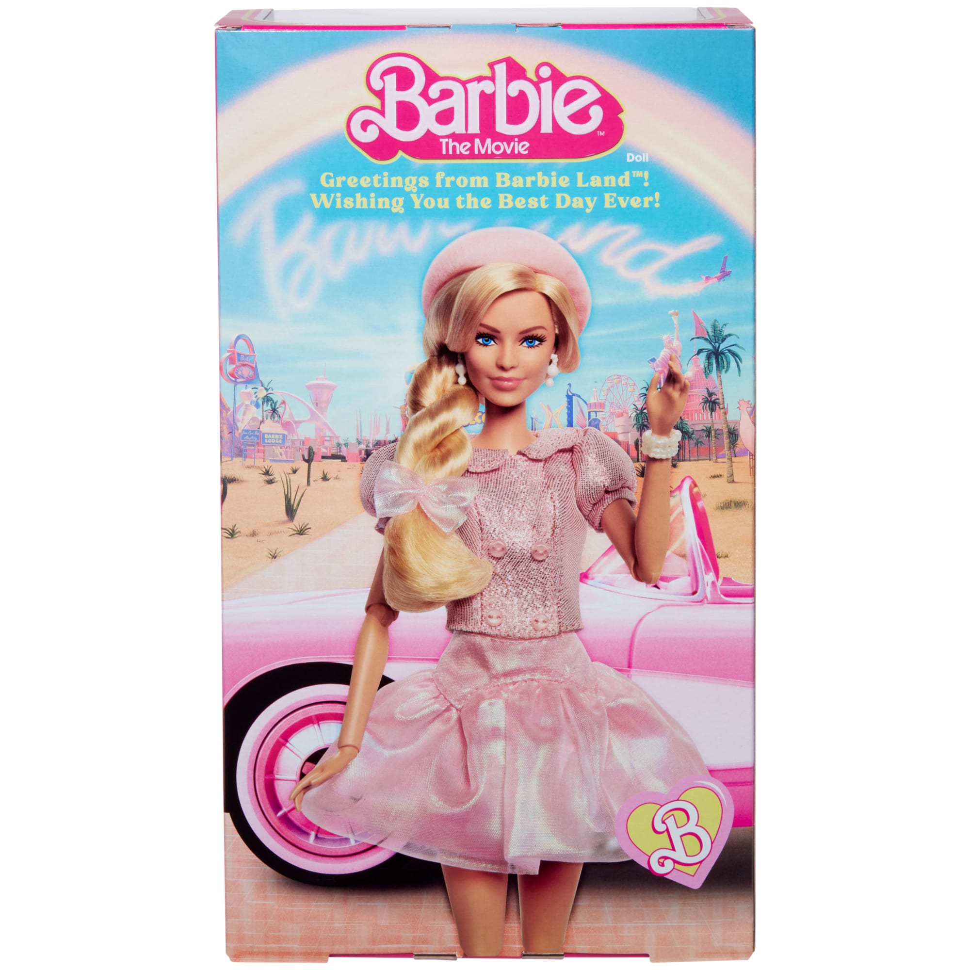 Barbie The Movie Doll. Margot Robbie As Barbie. Collectible Doll Wearing Pink Blouse & Skirt Set - Image 6