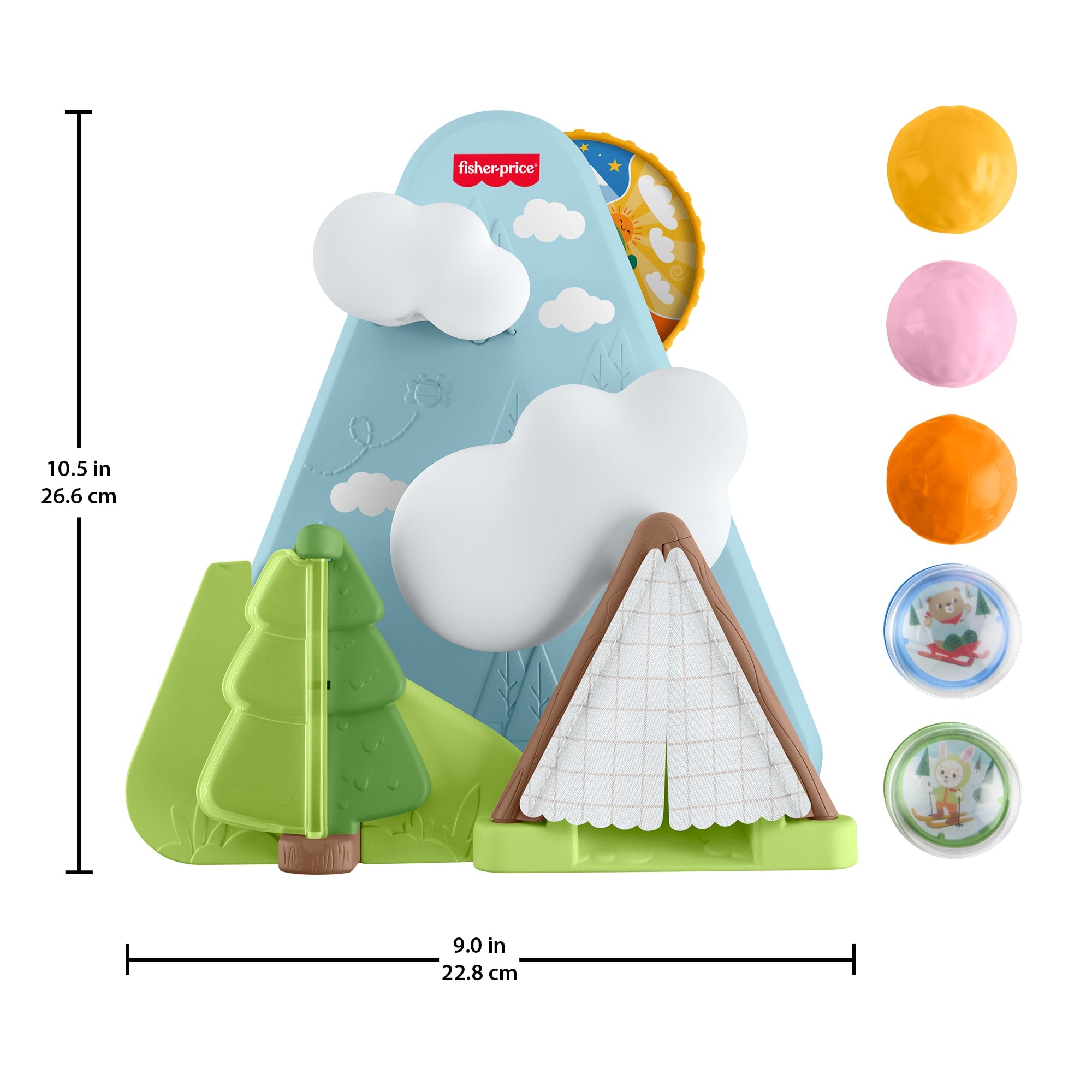 Fisher-Price Friendship Forest Ball Drop Mountain Developmental Activity Toy For Baby. 5 Balls - Image 6