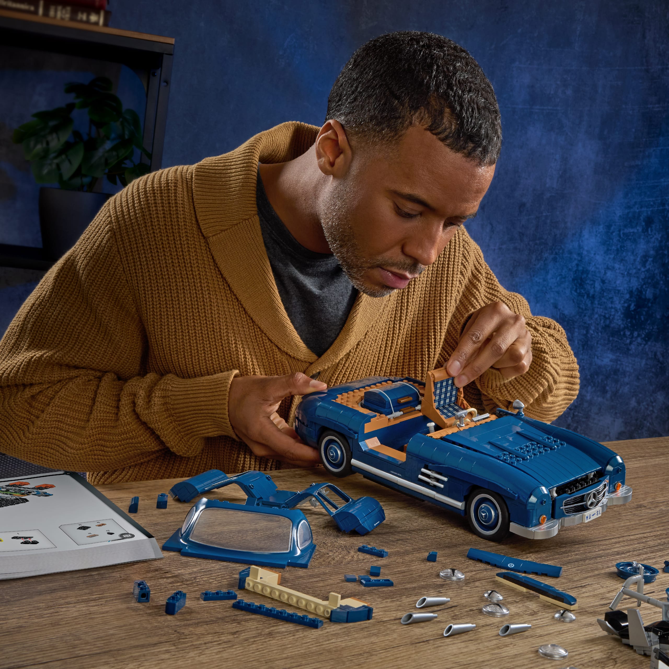 Mattel Brick Shop Hot Wheels Juguete de Construcción Premium Mercedes Benz 300 SL - Image 2