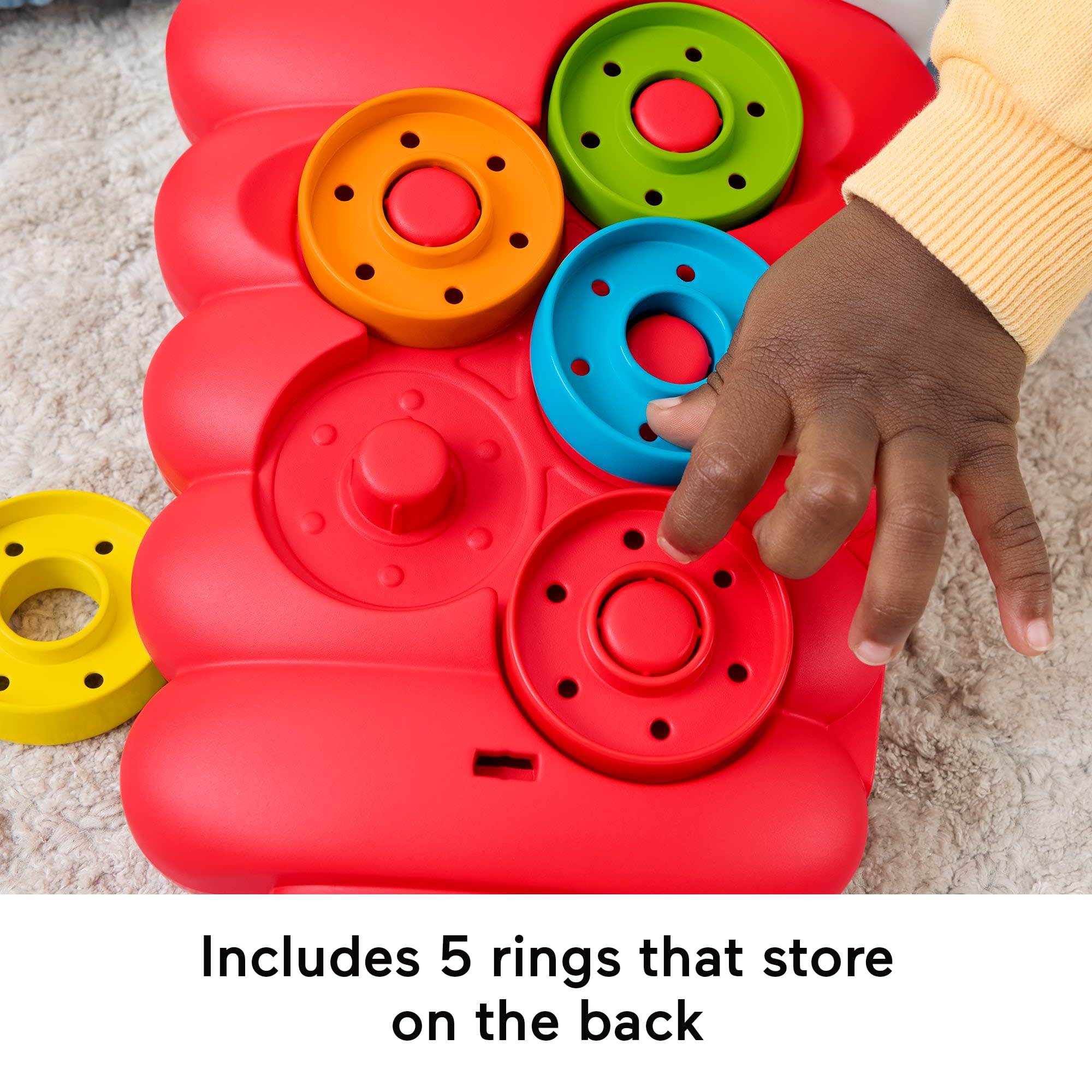 Fisher-Price Drop Through Rock-A-Stack Baby & Toddler Developmental Activity Toy. 5 Coins - Image 5