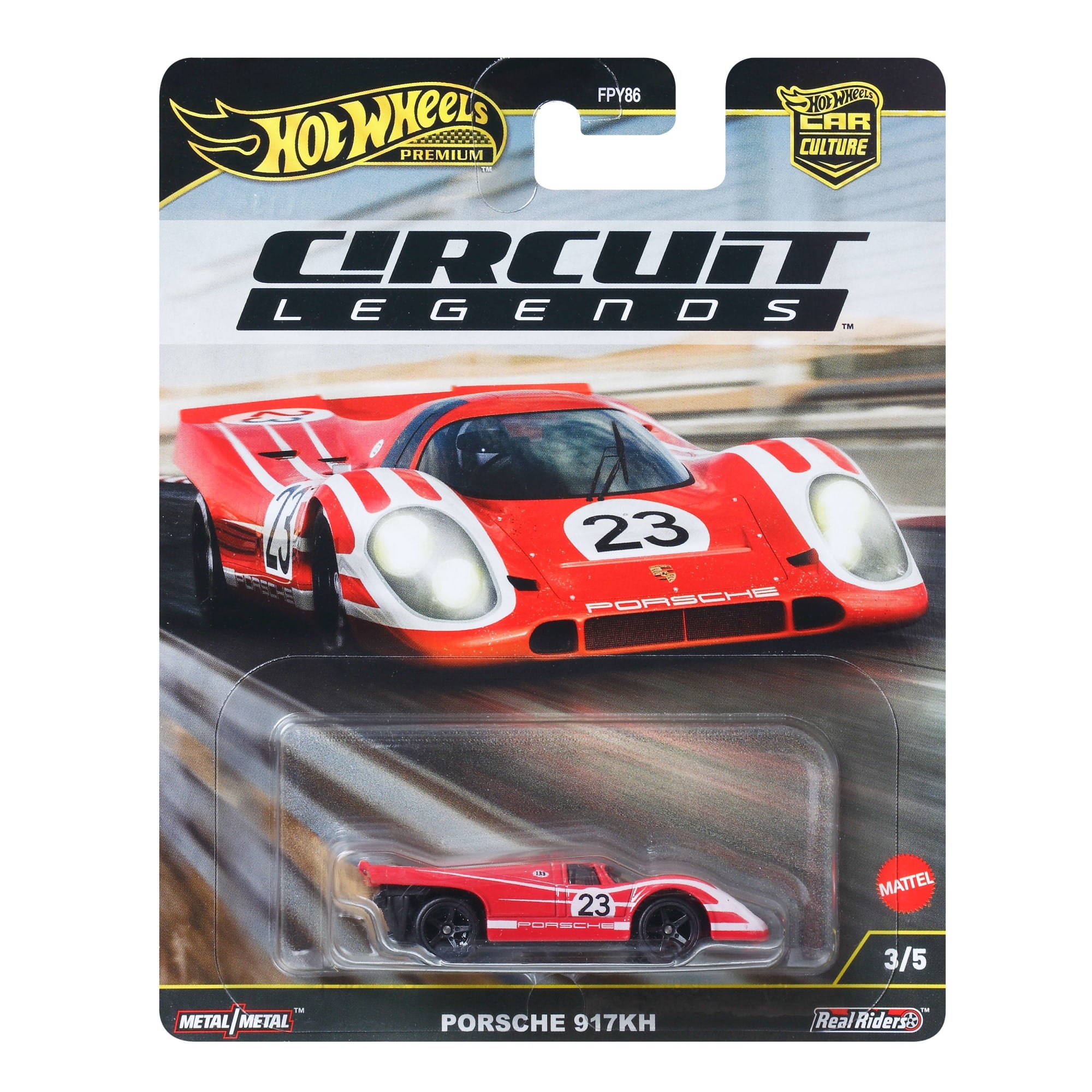 Hot Wheels Premium Car Culture Circuit Legends Porsche 917K 1:64 Scale Collectible Toy Vehicle - Image 5