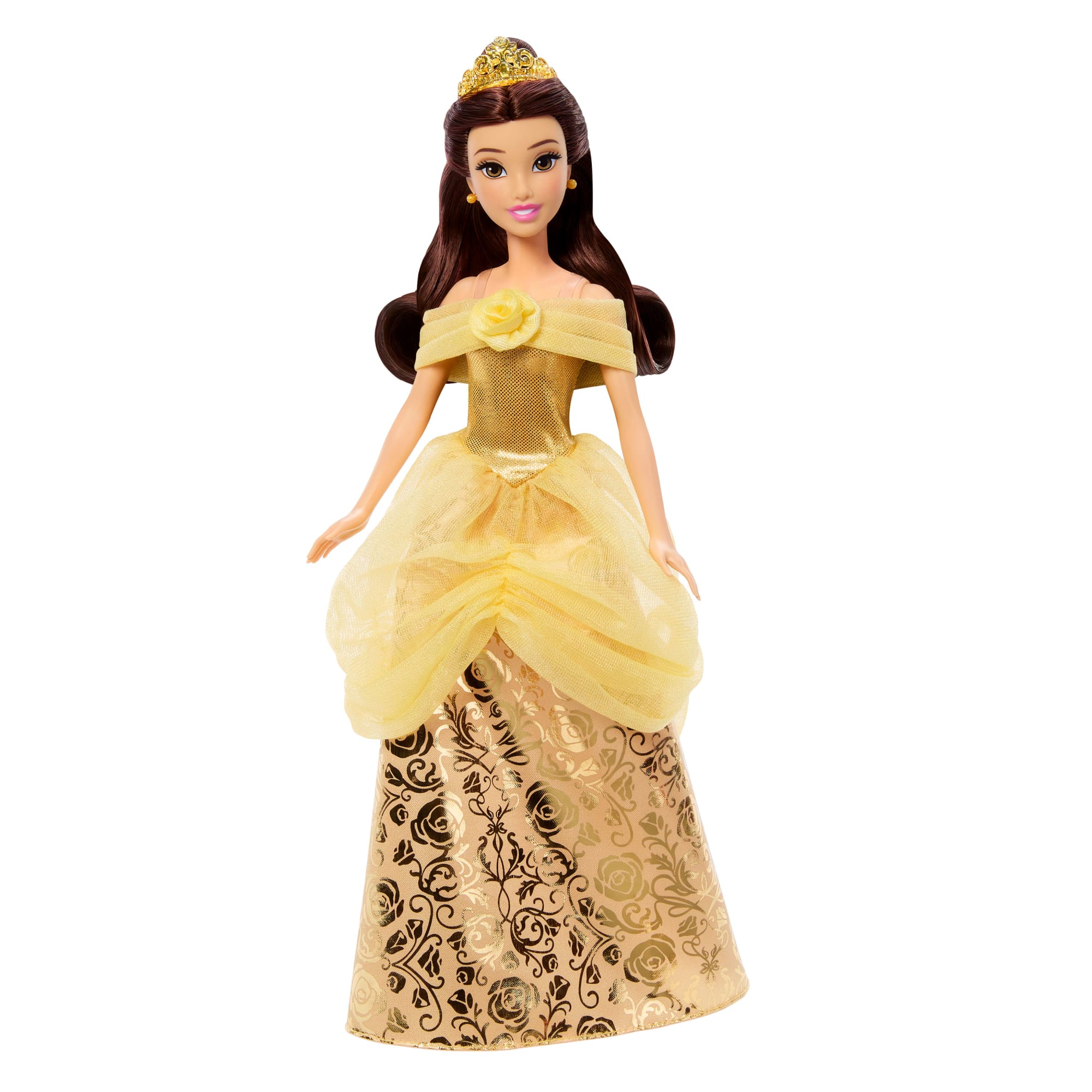 Disney Princess Enchanted Stories Belle Fashion Doll With Sparkling Dress & Accessories. Posable