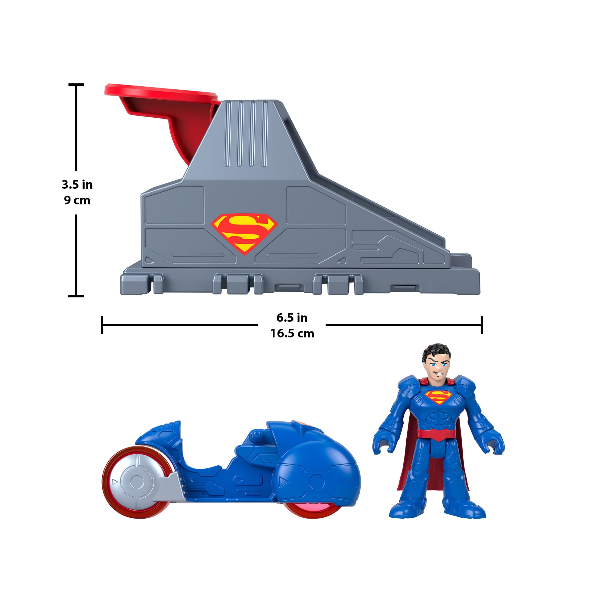 Imaginext DC Super Friends Launcher Set With 3-Inch Superman Action Figure. Toy Vehicle & Housing Unit - Image 6