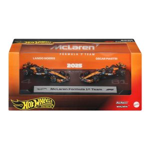 Hot Wheels Premium Formula 1 2-Pack Of 1:64 Scale Cars. Mclaren Formula 1 Team Of Piastri & Norris