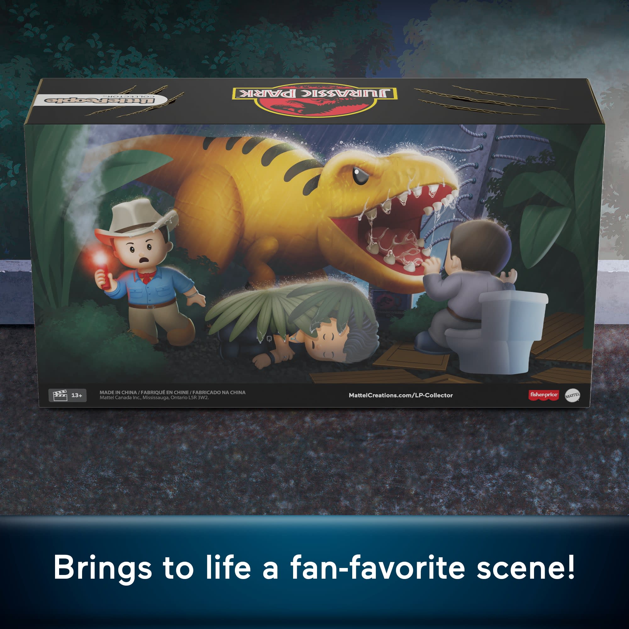 Little People Collector Jurassic Park Special Edition Set With Dinosaur For Movie Fans. 3 Figures - Image 4