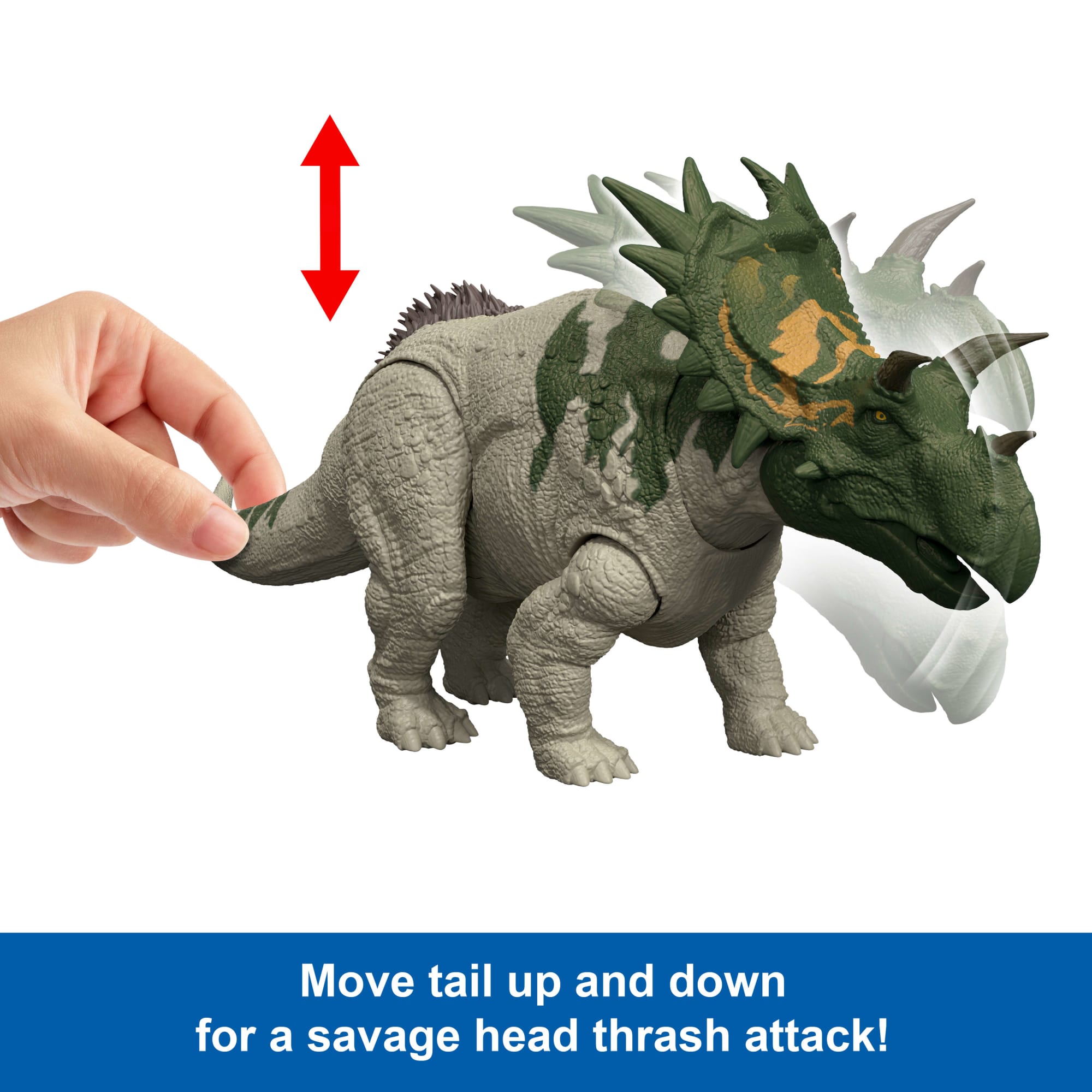 Jurassic World Rebirth Wild Roar Spiclypeus Dinosaur Toy. Tail Controlled Attack Chomp & Sound - Image 3