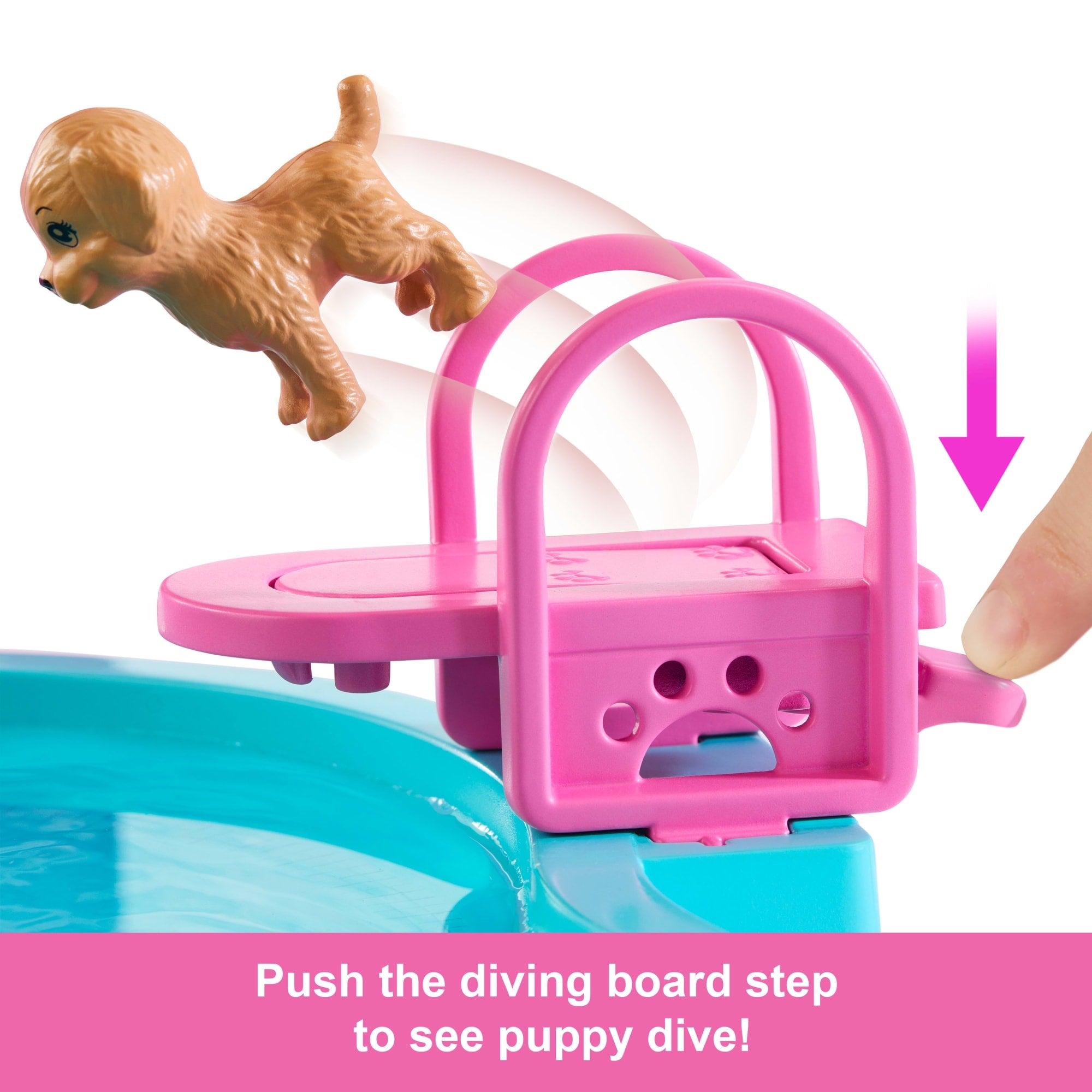 Barbie Dream Pool Playset With Slide & Bubbling Hot Tub. 20+ Accessories including Pet. Floaties & More - Image 3