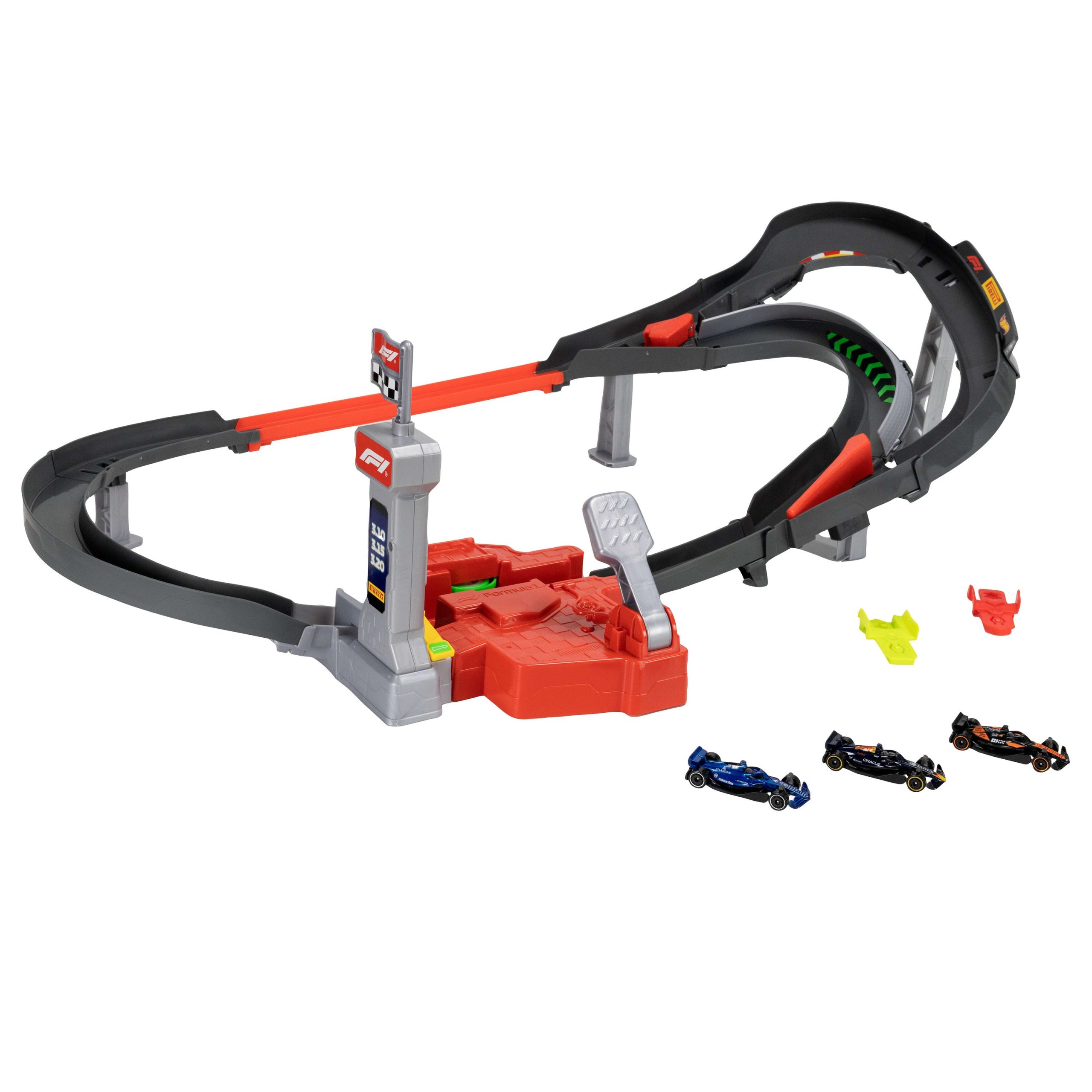 Hot Wheels Racing Formula 1 Sprint Race Circuit Track Set With 3 Die-Cast Toy Cars in 1:64 Scale - Image 2
