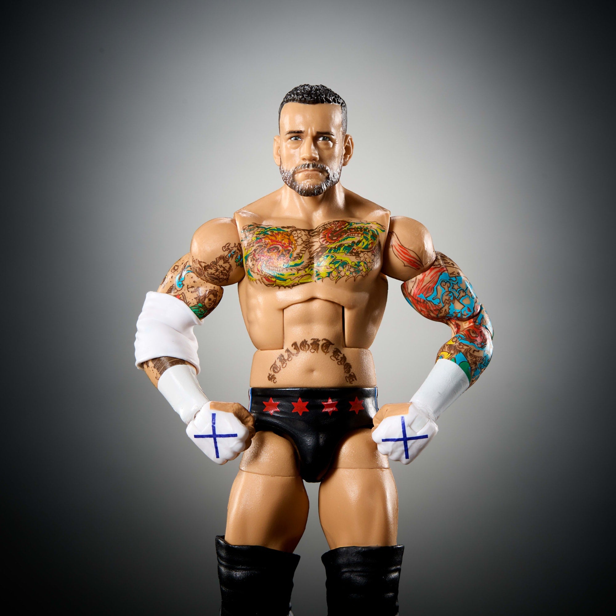 WWE Figura de Acción Elite Cm Punk negro - Image 3