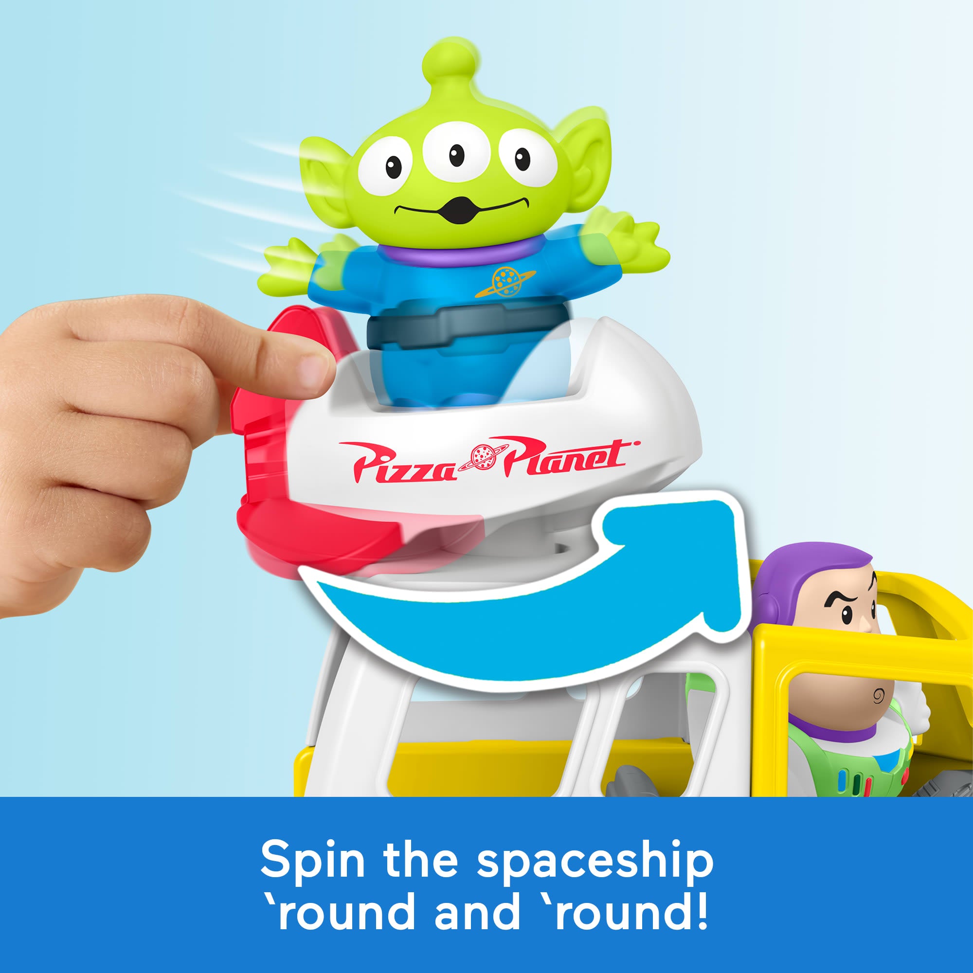 Fisher-Price Little People Disney & Pixar Toy Story Pizza Planet Truck & Buzz Lightyear Toy - Image 3