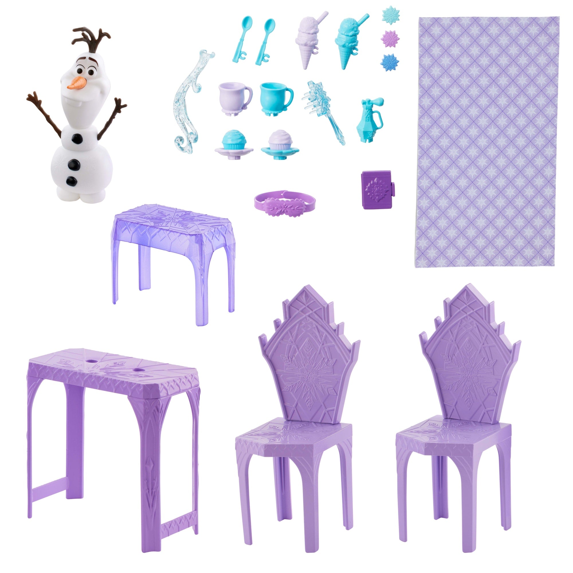 Disney Frozen Elsa's Frozen Ice Palace Castle Playset With Olaf. 5 Play Areas & 21 Accessories - Image 5