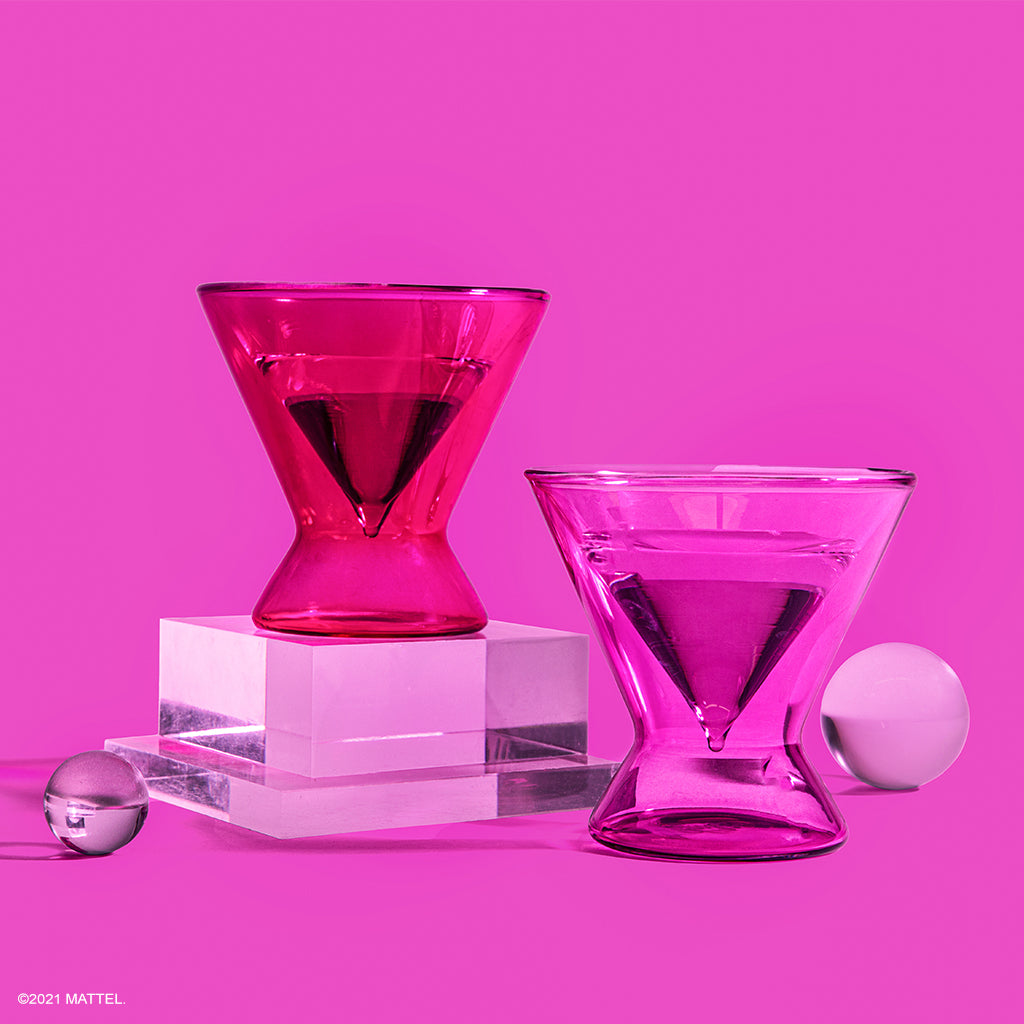 Barbie™ X Dragon Glassware® Stemless Martini Glasses - Image 2