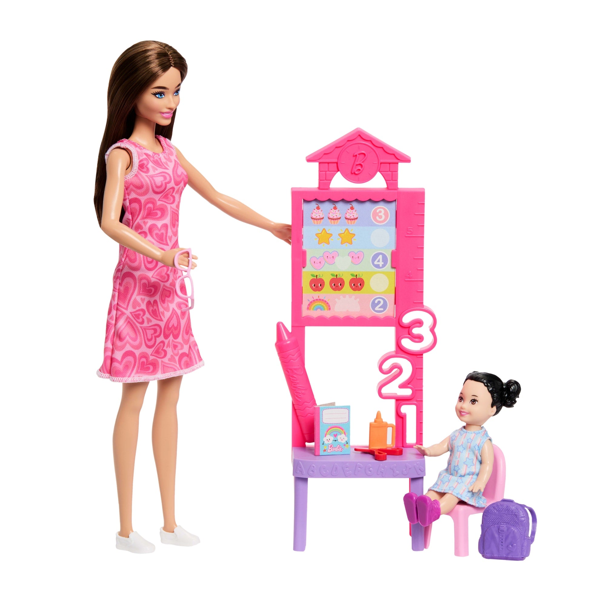 Barbie Careers Teacher Playset With Fashon Doll. Toddler Doll. Classroom Board & Accessories - Image 2