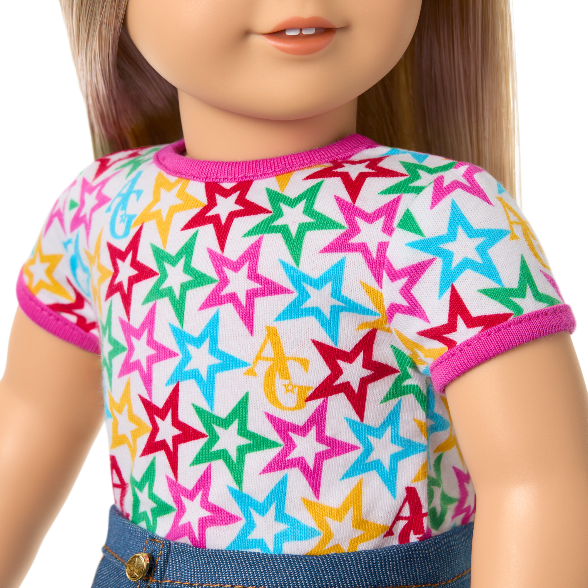 Truly Me™ 18-inch Doll #100 with straight layered blonde hair - Image 8