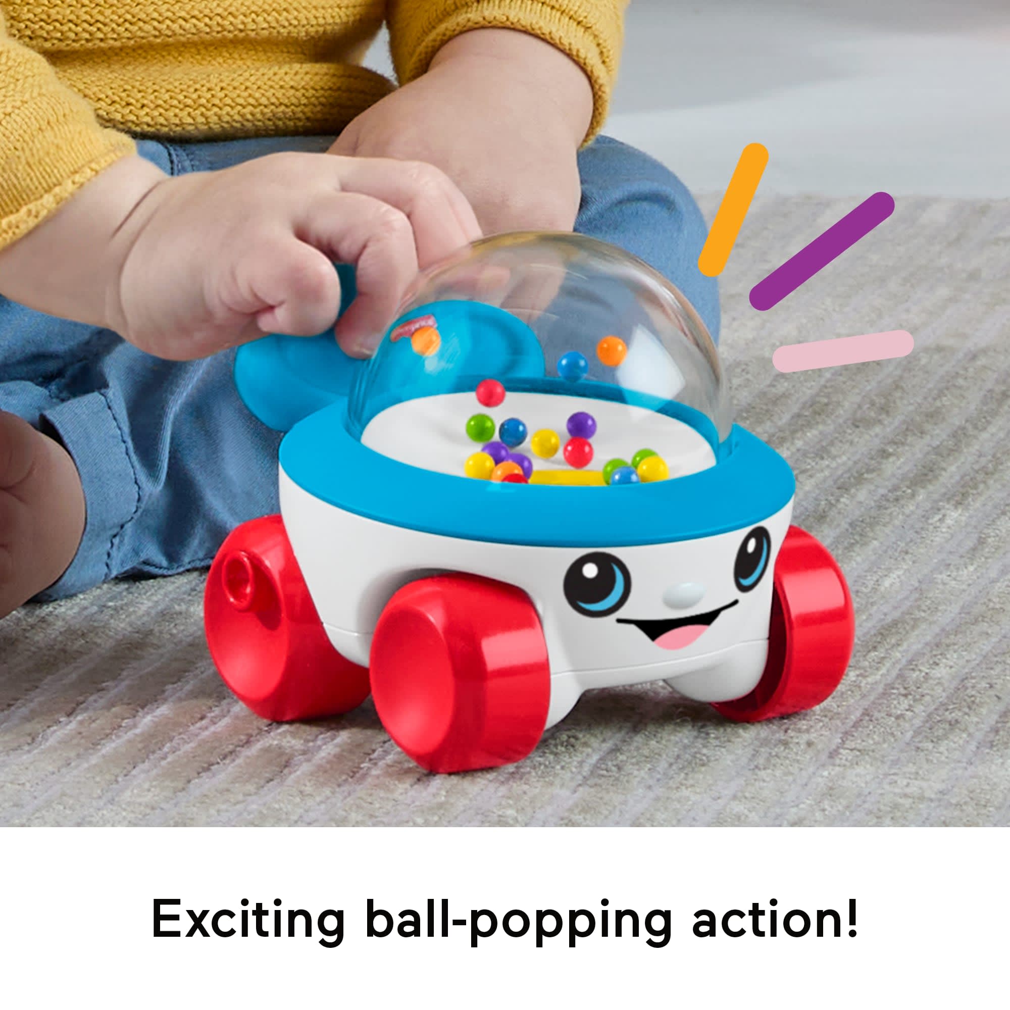 Fisher-Price Corn Popper Vehicle Push-Along Toy With Sounds For Baby & Toddler - Image 3