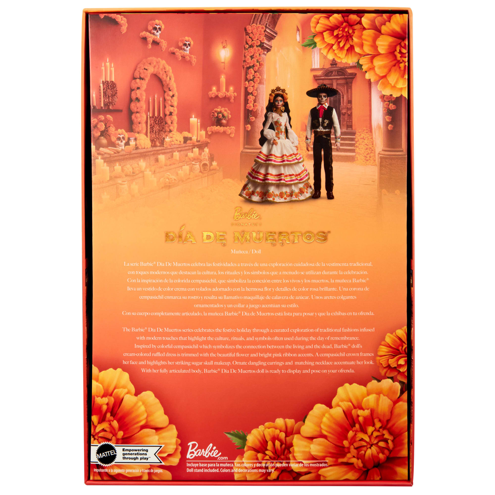 Barbie Signature Día De Muertos 2025 Collectible Doll in Ruffled Cream Gown - Image 6